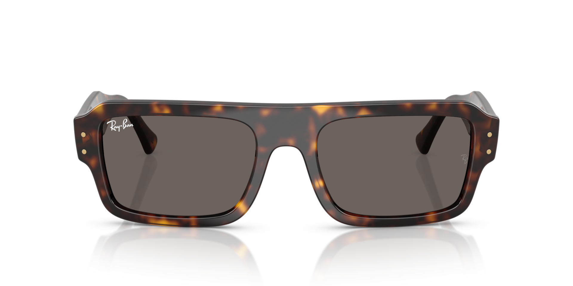 Ray-Ban Flacko Bio-based Sunglasses Havana Frame Grey Lenses 53-20