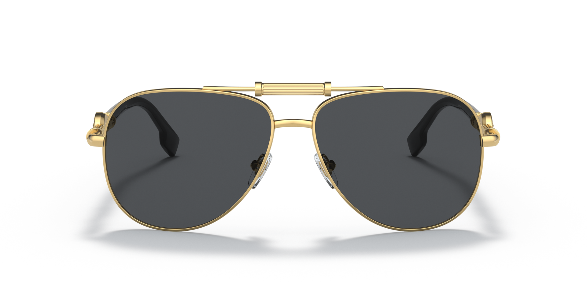 VERSACE Unisex Sunglasses VE2236  -  Frame color: Gold, Lens color: Dark Grey