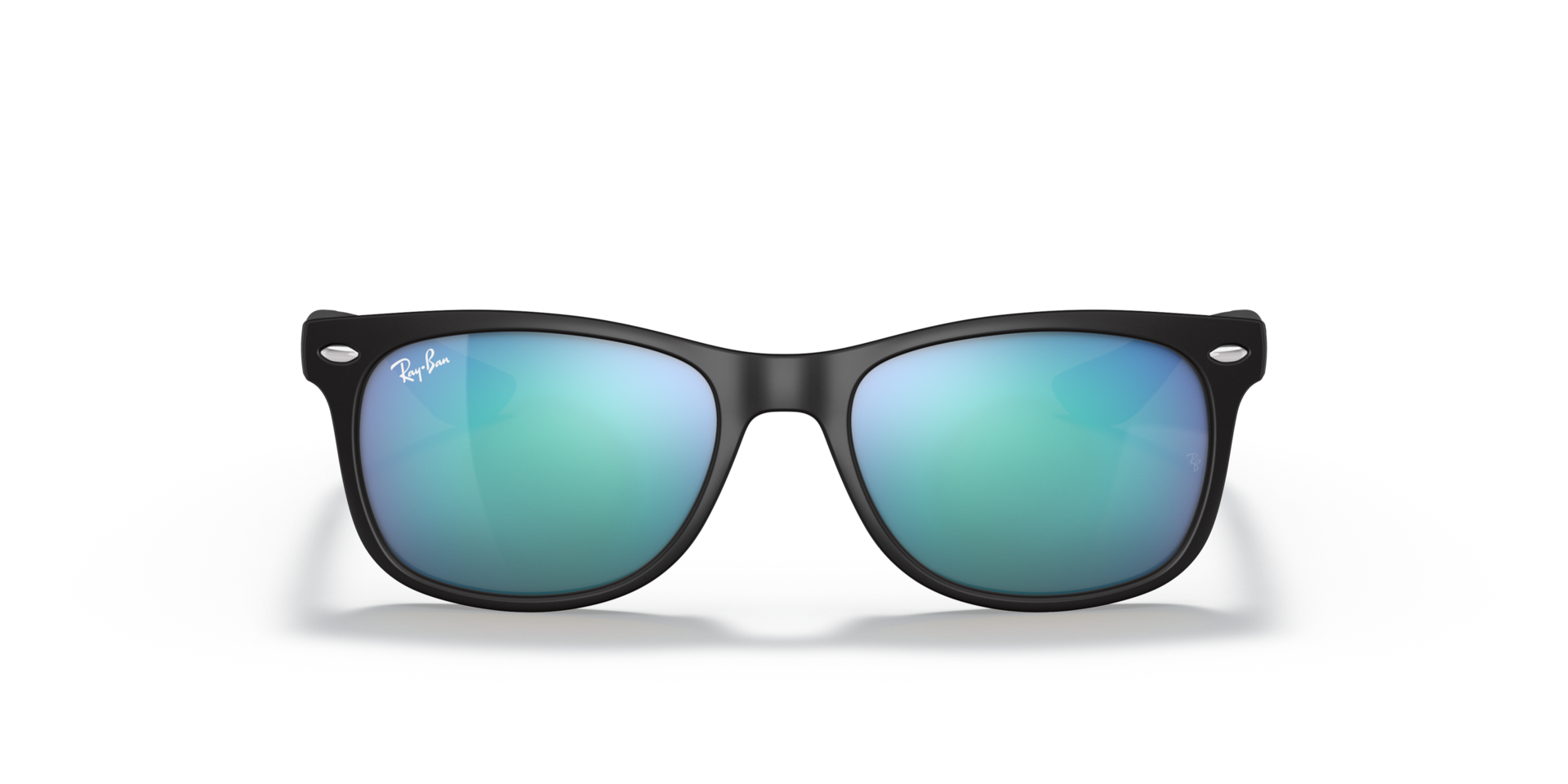 RAY-BAN Unisex Sunglasses New Wayfarer Kids  -  Frame color: Black, Lens color: Blue