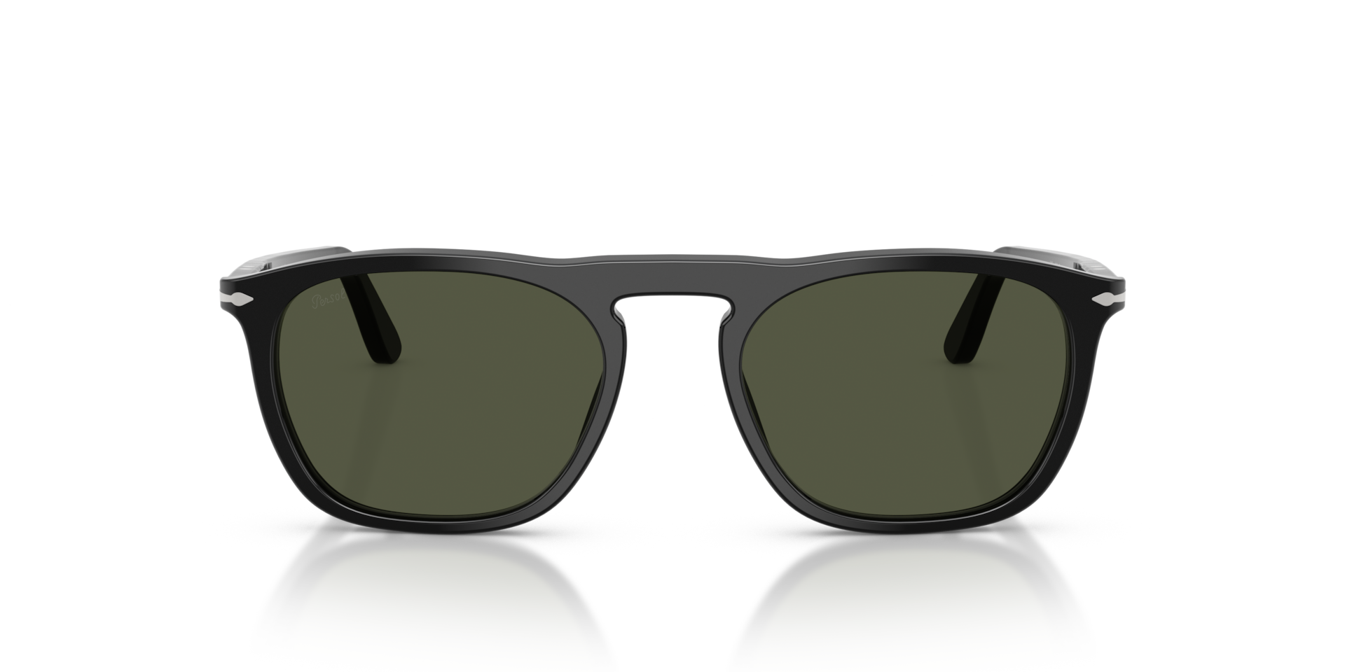 PERSOL Unisex Sunglasses PO3391S - Gae  -  Frame color: Black, Lens color: Green
