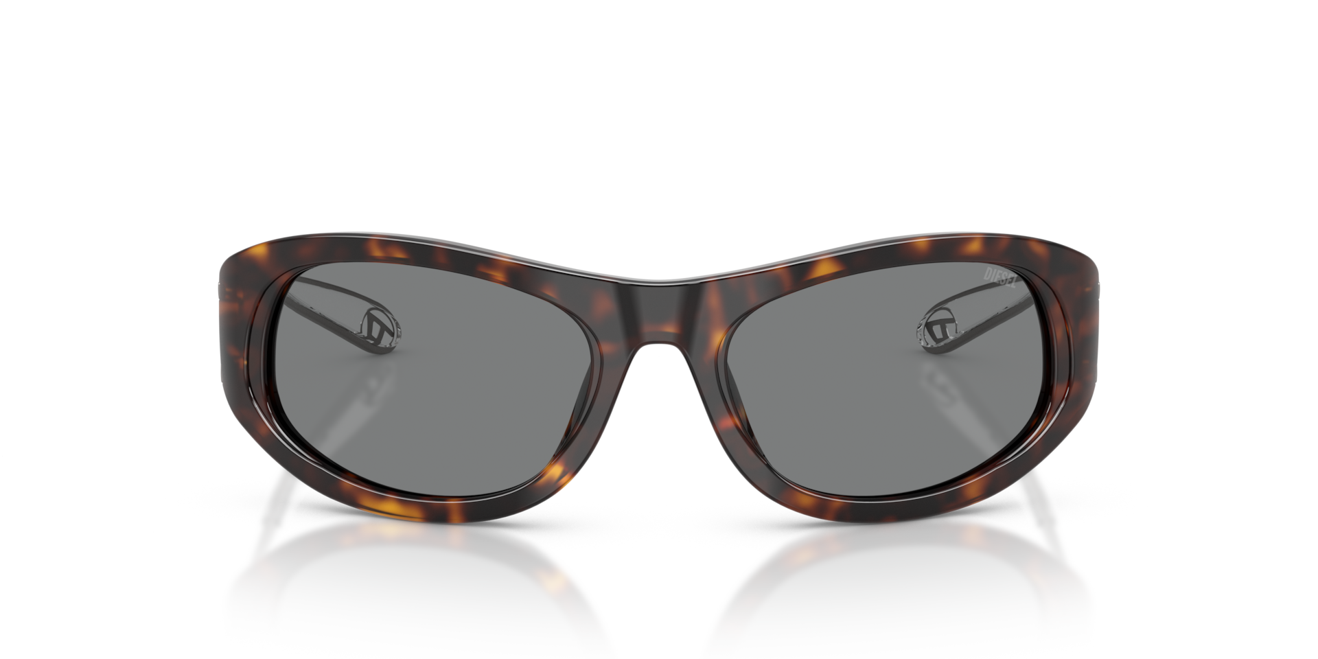 DIESEL Unisex Sunglasses DL2007U - Frame color: Havana, Lens color: Dark Grey