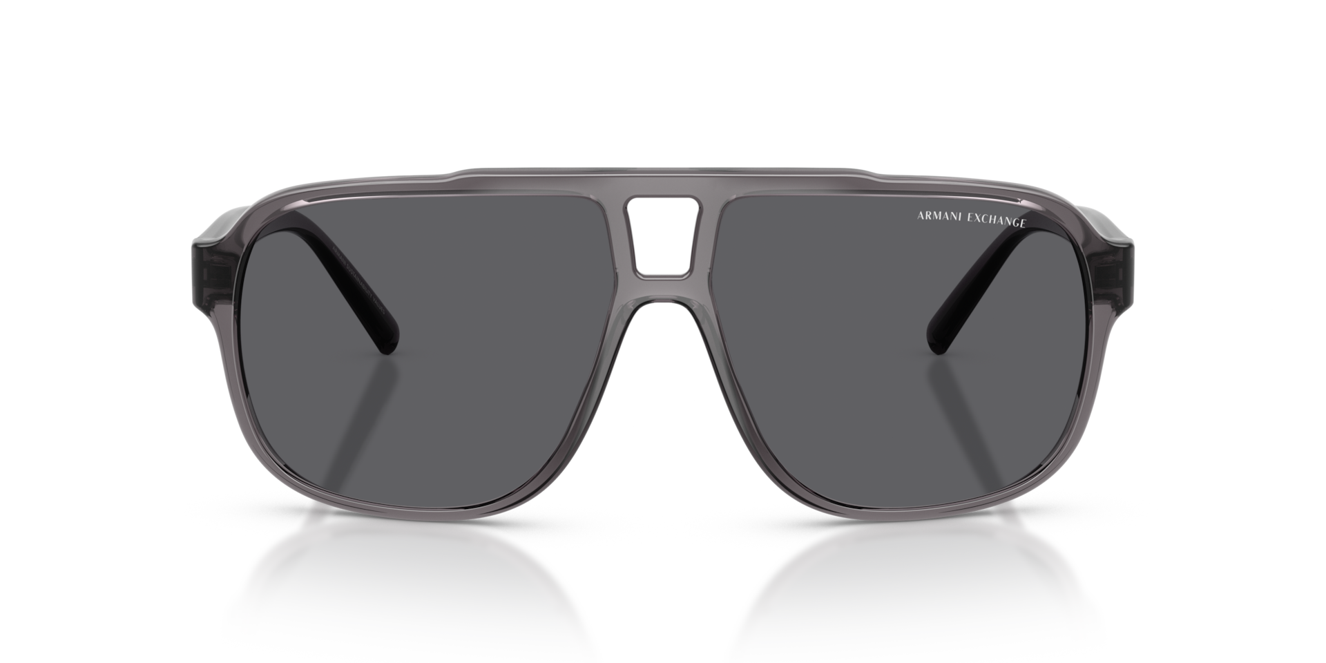 ARMANI EXCHANGE Man Sunglasses AX4104S  -  Frame color: Shiny Transparent Grey, Lens color: Grey Polarized