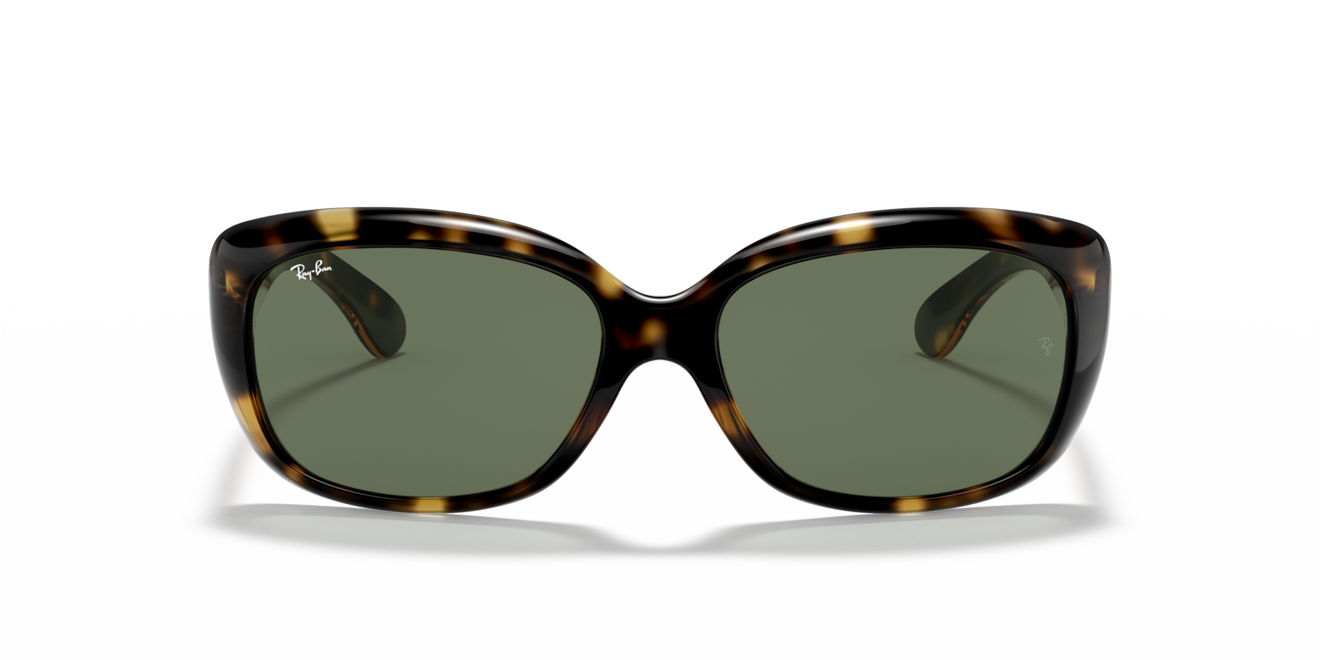 Ray-Ban Jackie Ohh Sunglasses Light Havana Frame Green Lenses 58-17