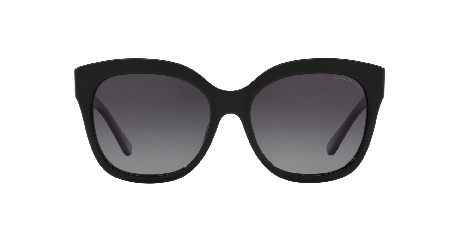 COACH Woman Sunglasses L1083 - Frame color: Black, Lens color: Grey Gradient Polarized