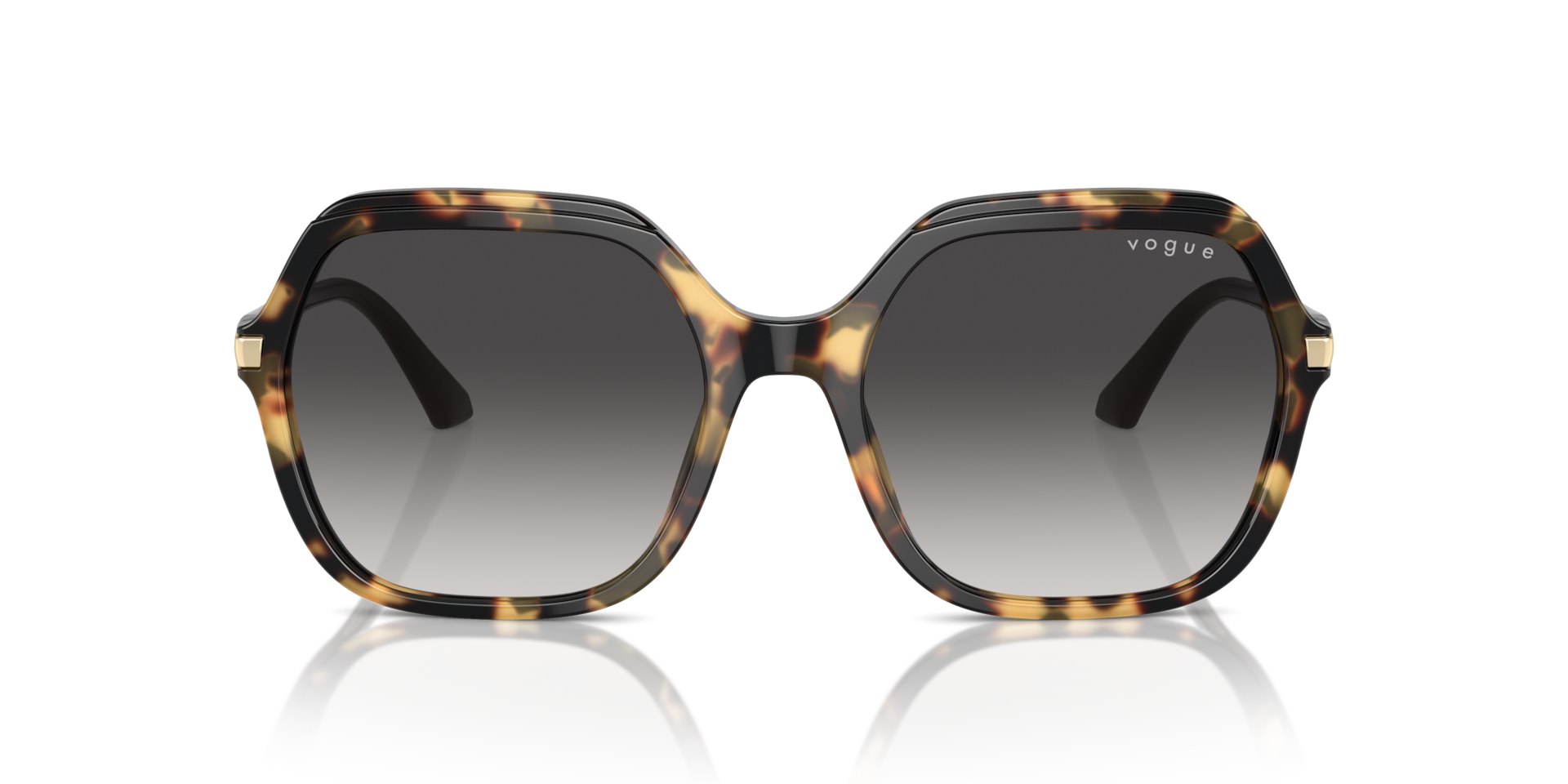 VOGUE EYEWEAR Woman Sunglasses VO5561S  -  Frame color: Yellow Tortoise, Lens color: Grey Gradient Black