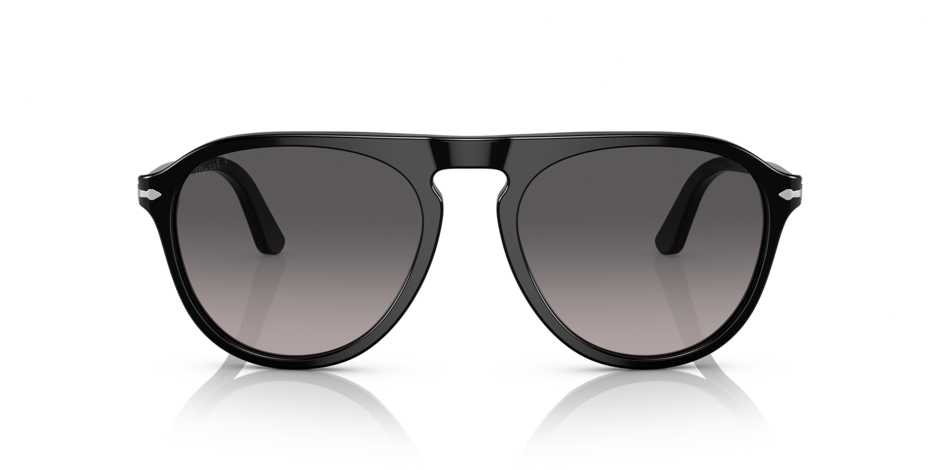 PERSOL Unisex Sunglasses PO3302S  -  Frame color: Black, Lens color: Grey Gradient Polarized