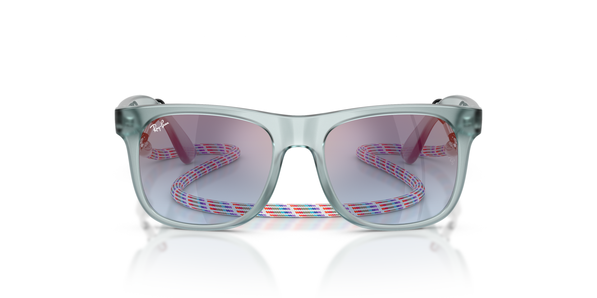 Ray-Ban RB9069S JUSTIN KIDS SUMMER CAPSULE Transparent Blue, Size: S