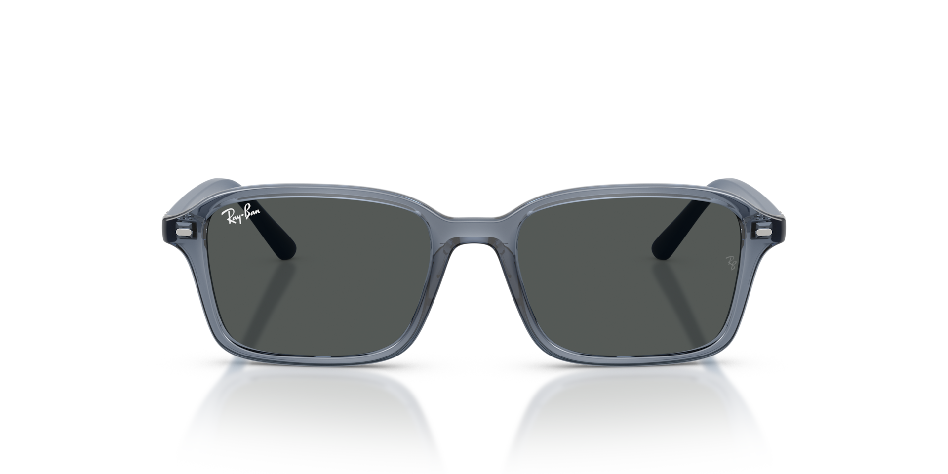 RAY-BAN Unisex Sunglasses RB9131S Kids  -  Frame color: Transparent Blue, Lens color: Dark Grey