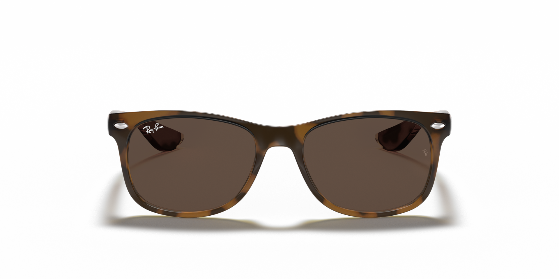 RAY-BAN Unisex Sunglasses New Wayfarer Kids - Frame color: Havana, Lens color: Dark Brown