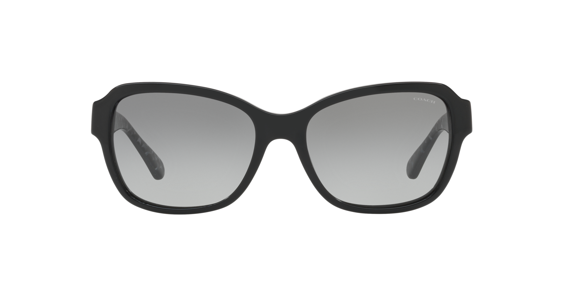 COACH Woman Sunglasses L1010 - Frame color: Black, Lens color: Dark Grey Gradient