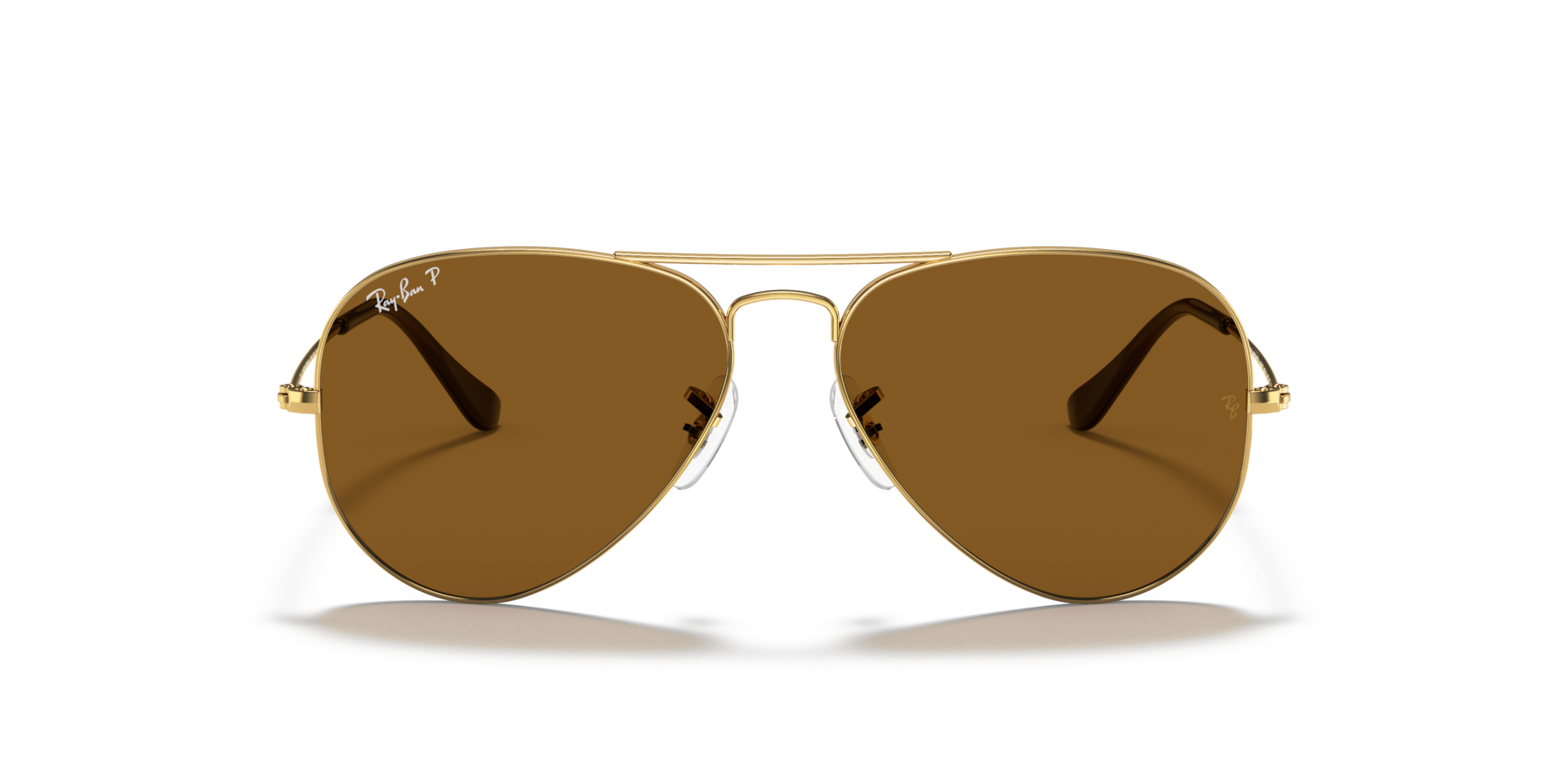 RAY-BAN Unisex Sunglasses Aviator Classic - Frame color: Arista Gold, Lens color: Brown Polarized