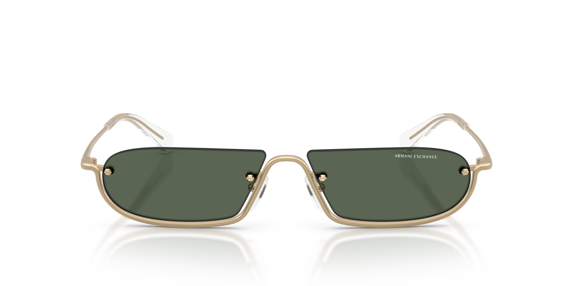 ARMANI EXCHANGE Man Sunglasses AX2058S  -  Frame color: Matte Pale Gold, Lens color: Green