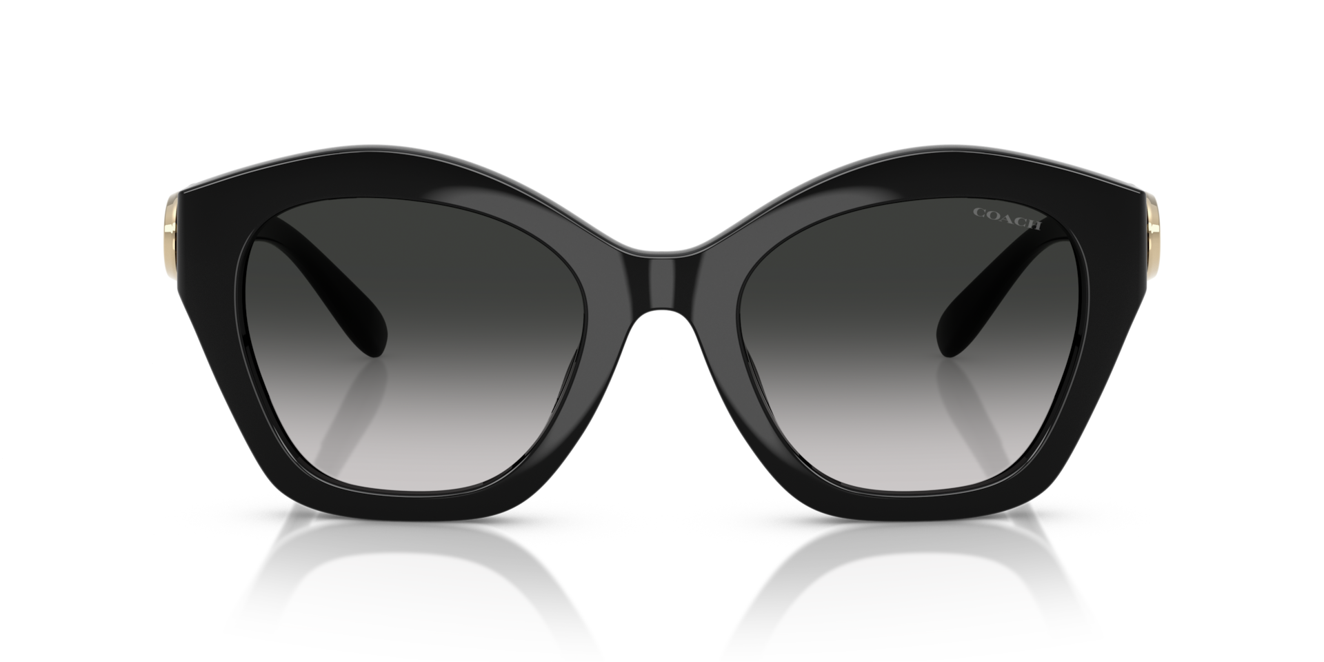 COACH Woman Sunglasses CAD31  -  Frame color: Black, Lens color: Grey Gradient