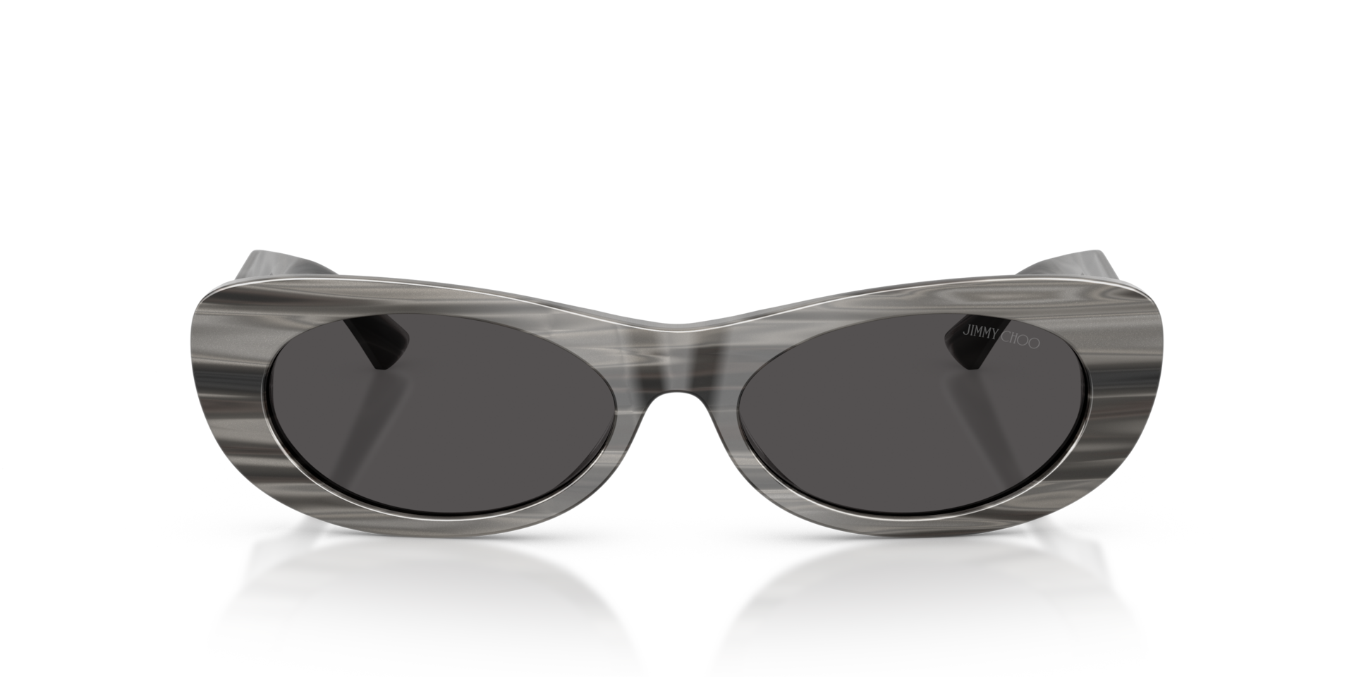 JIMMY CHOO Woman Sunglasses JC5038BU  -  Frame color: Striped Black, Lens color: Dark Grey