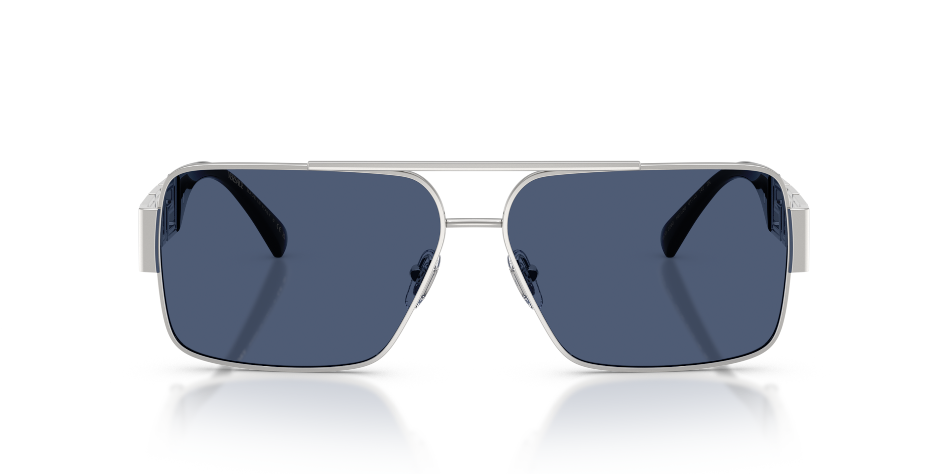 VERSACE Man Sunglasses VE2290  -  Frame color: Silver, Lens color: Dark Blue