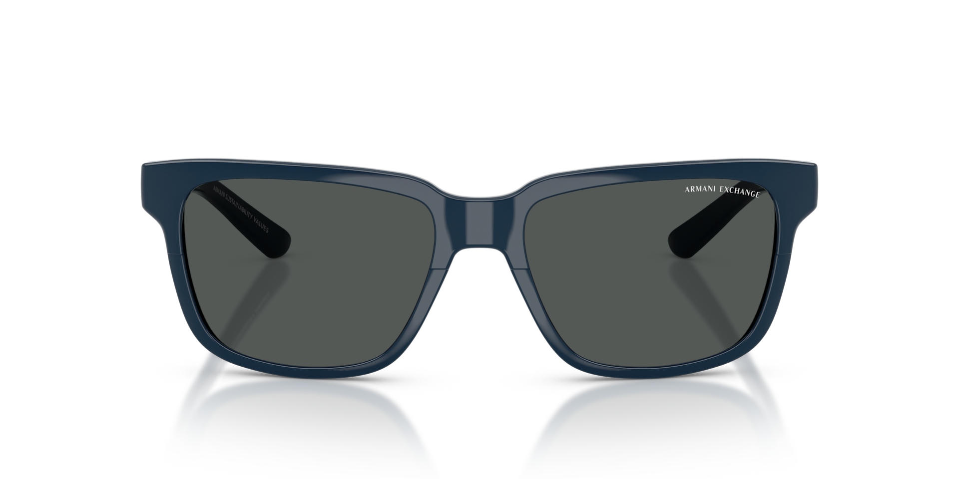 ARMANI EXCHANGE Unisex Sunglasses AX4026S  -  Frame color: Shiny Navy Blue, Lens color: Dark Grey