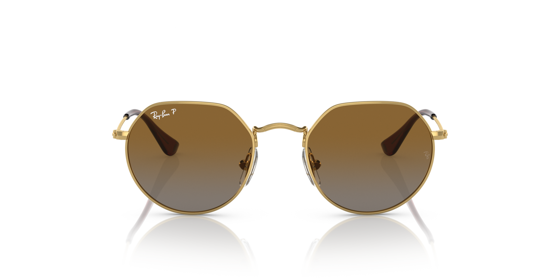 RAY-BAN Unisex Sunglasses Jack Kids  -  Frame color: Arista Gold, Lens color: Brown Polarized