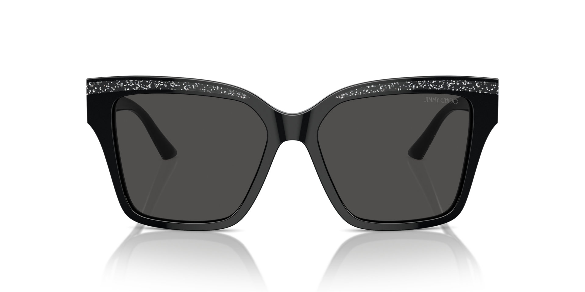 JIMMY CHOO Woman Sunglasses JC5003 - Frame color: Black Glitter, Lens color: Dark Grey