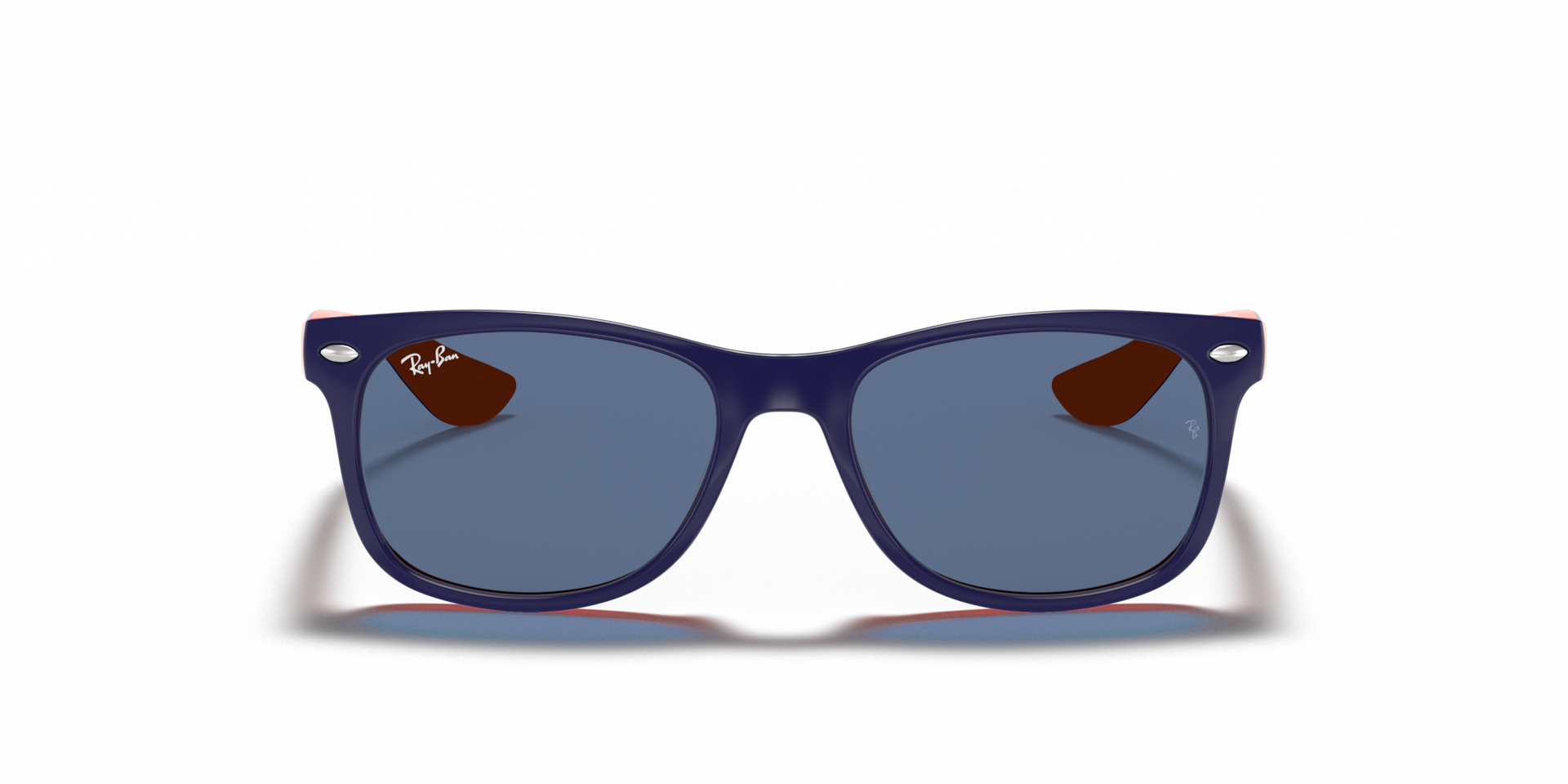 RAY-BAN Unisex Sunglasses New Wayfarer Kids - Frame color: Blue On Orange, Lens color: Blue