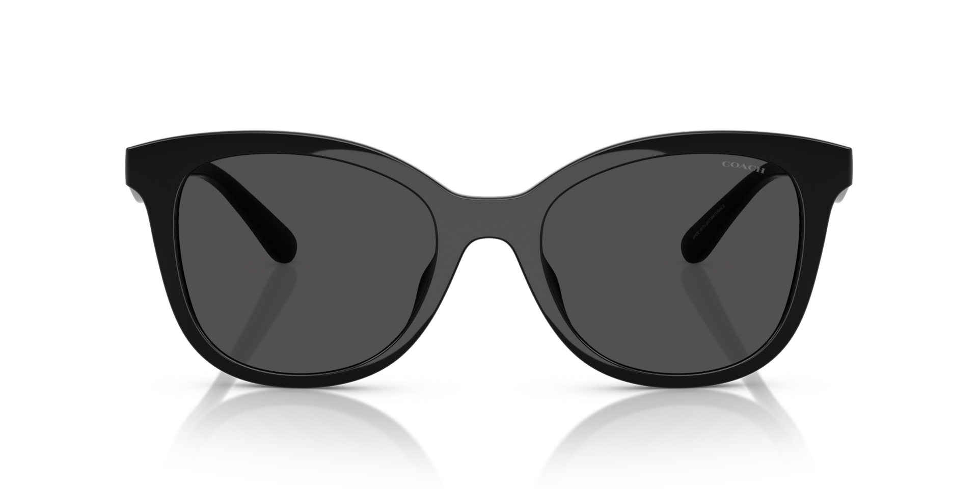COACH Woman Sunglasses CAD25 - Frame color: Black, Lens color: Grey Solid