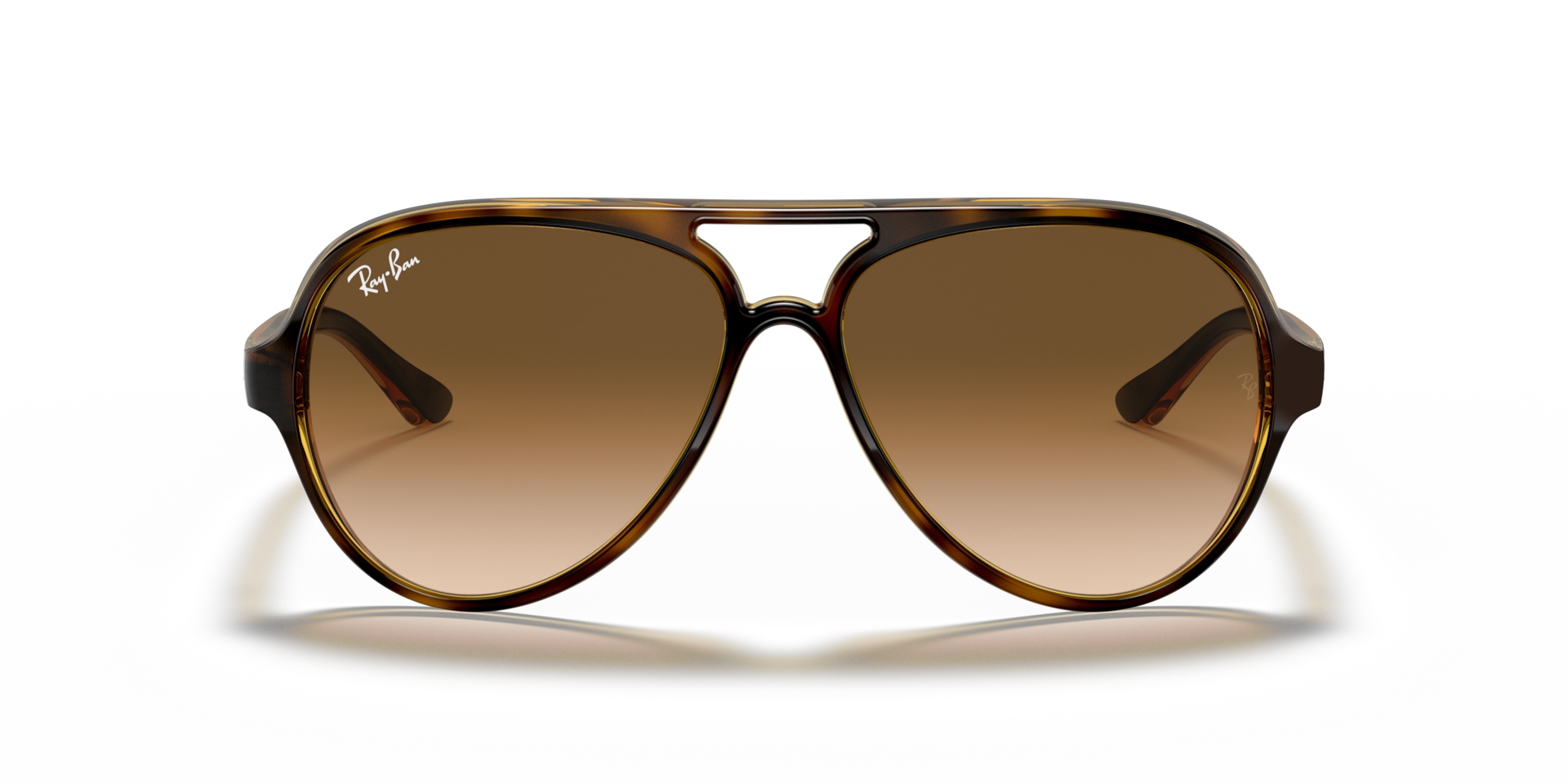 RAY-BAN Man Sunglasses Cats 5000 Classic - Frame color: Light Havana, Lens color: Light Brown Gradient