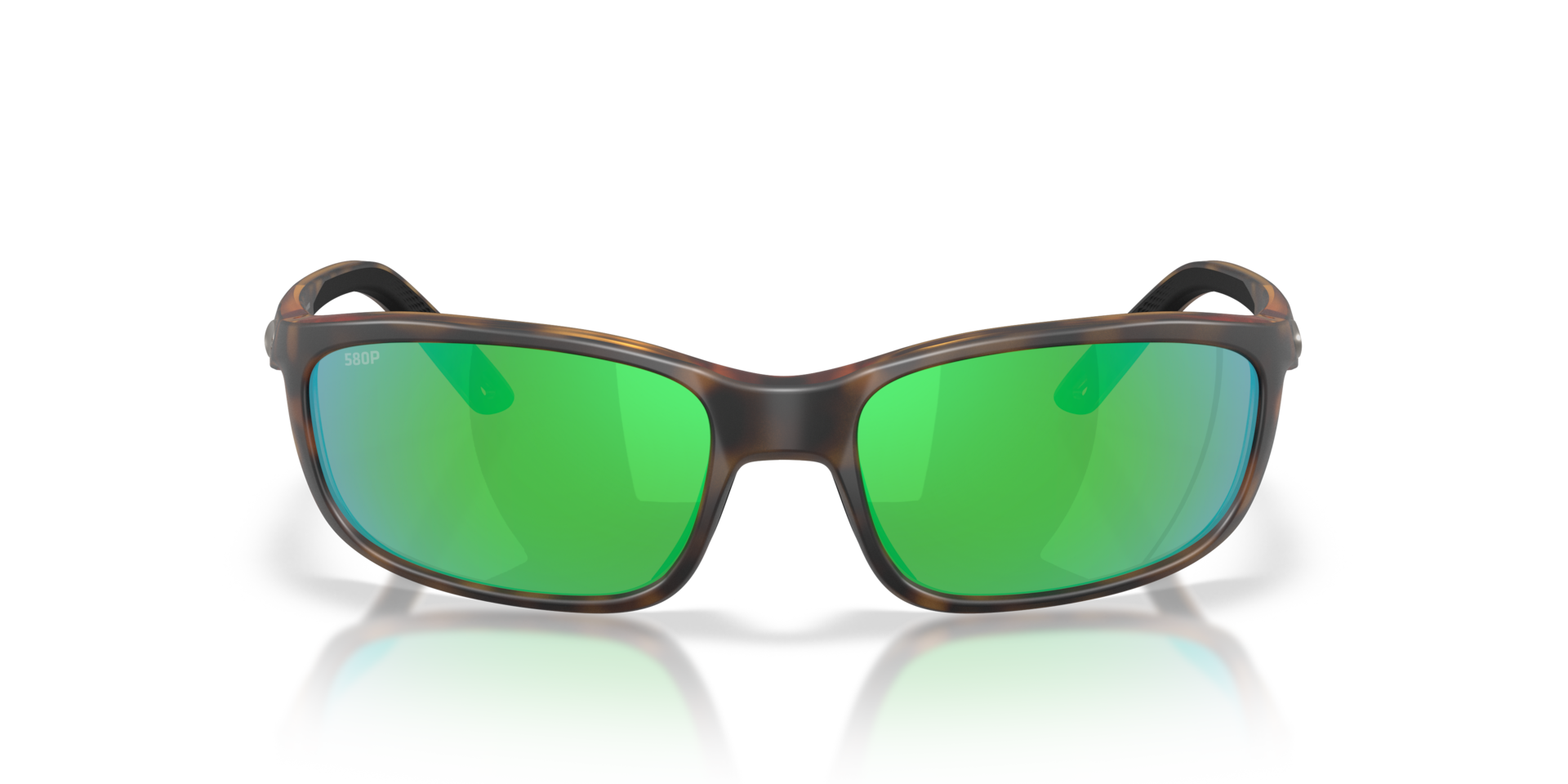 COSTA Man Sunglasses Brine II  -  Frame color: Matte Tortoise, Lens color: Green Mirror
