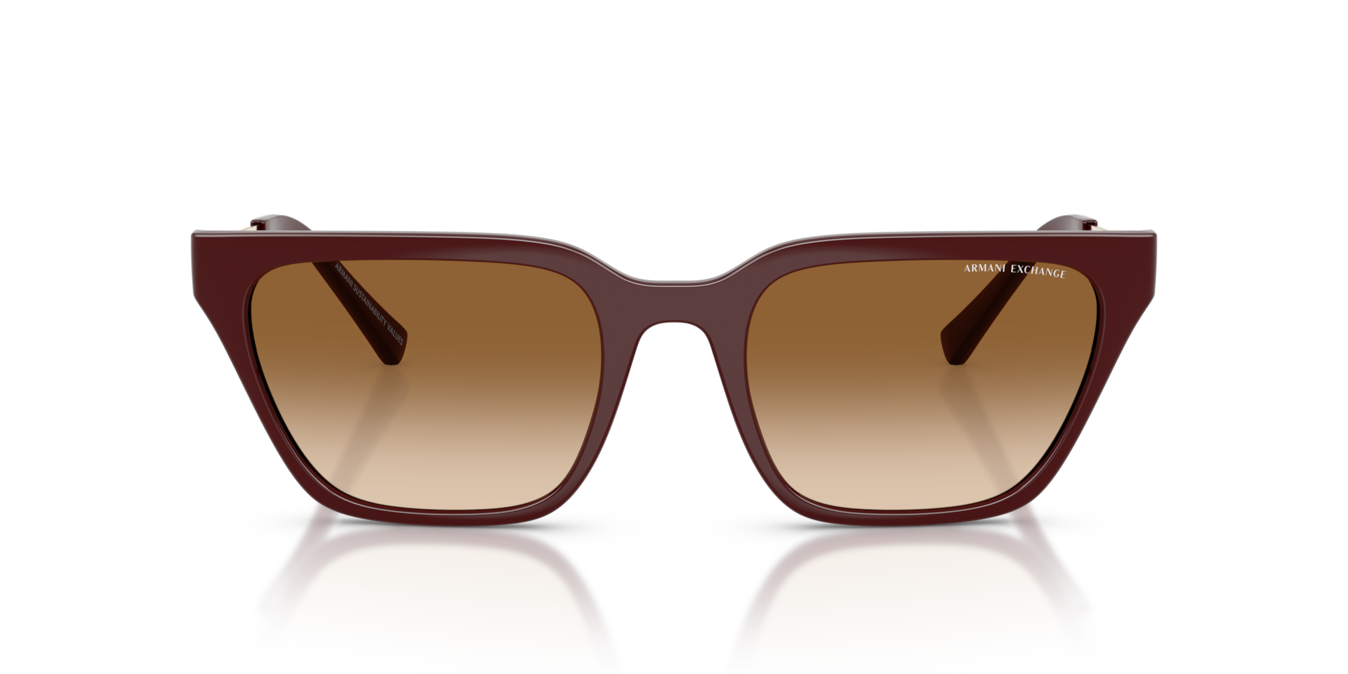 ARMANI EXCHANGE Woman Sunglasses AX4158S  -  Frame color: Shiny Bordeaux, Lens color: Gradient Brown