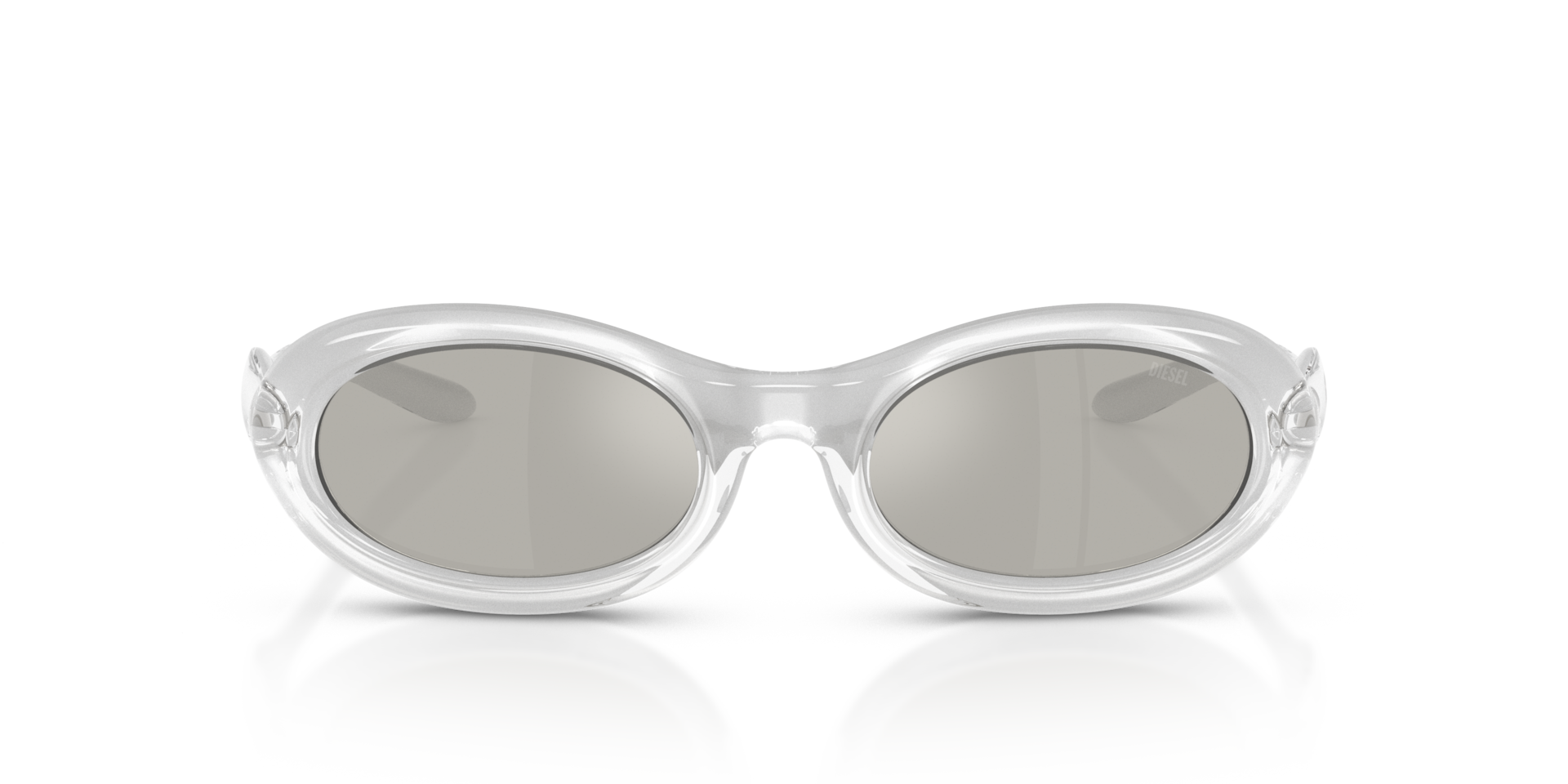 DIESEL Unisex Sunglasses DL3011U  -  Frame color: Metallic Crystal, Lens color: Light Grey Mirror Silver