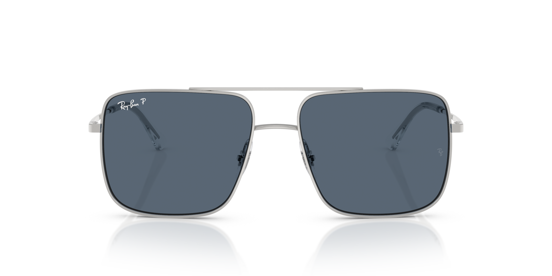 RAY-BAN Unisex Sunglasses Ari Bio-Based  -  Frame color: Silver, Lens color: Blue Polarized