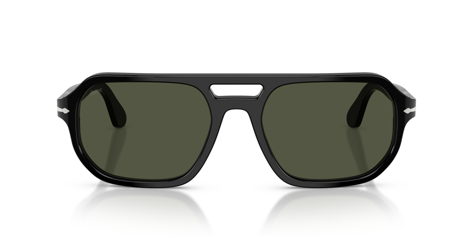 PERSOL Unisex Sunglasses PO3393S - Guido  -  Frame color: Black, Lens color: Green