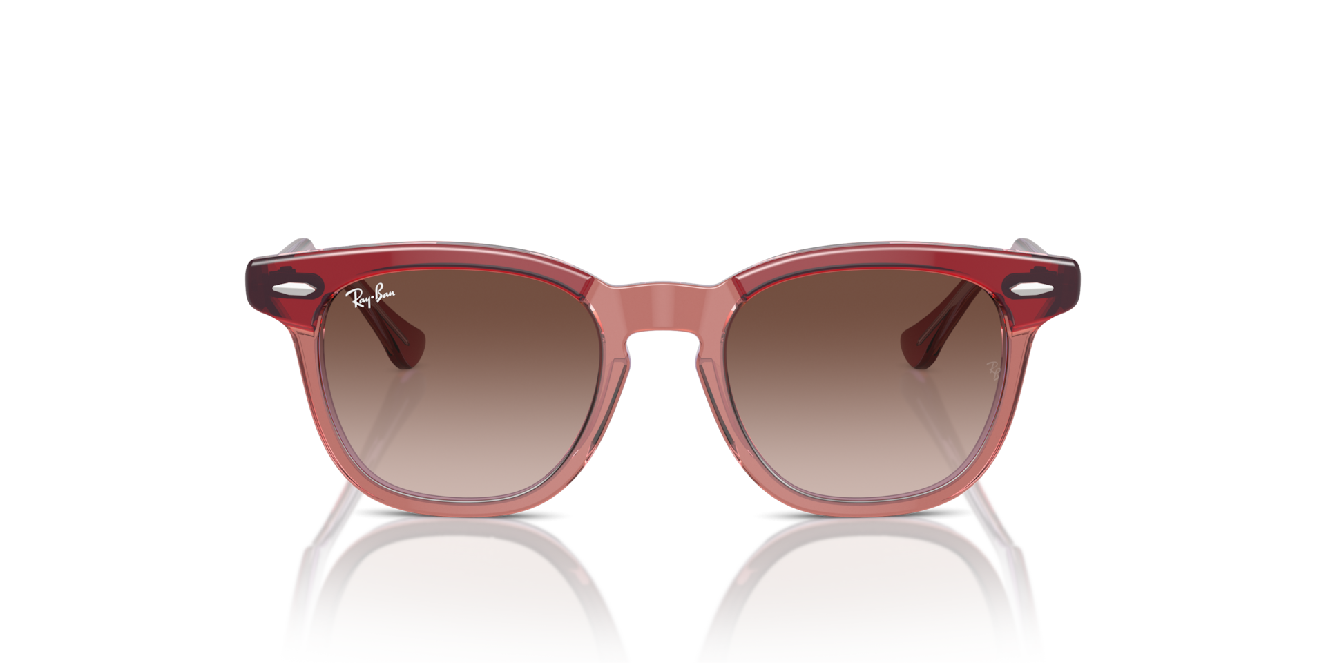 RAY-BAN Unisex Sunglasses RB9098S Kids - Frame color: Top Red & Orange & Light Purple, Lens color: Brown