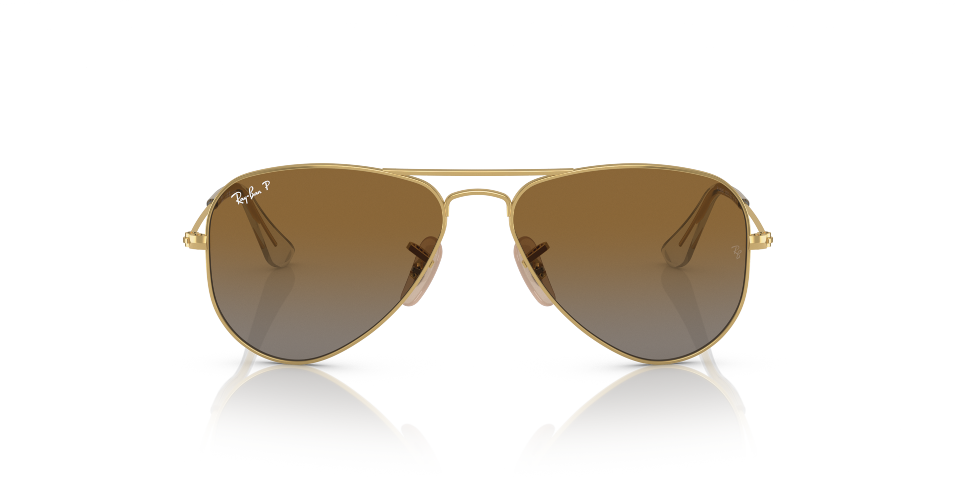 Ray-Ban Aviator Kids Sunglasses Arista Gold Frame Brown Lenses Polarized 50-13