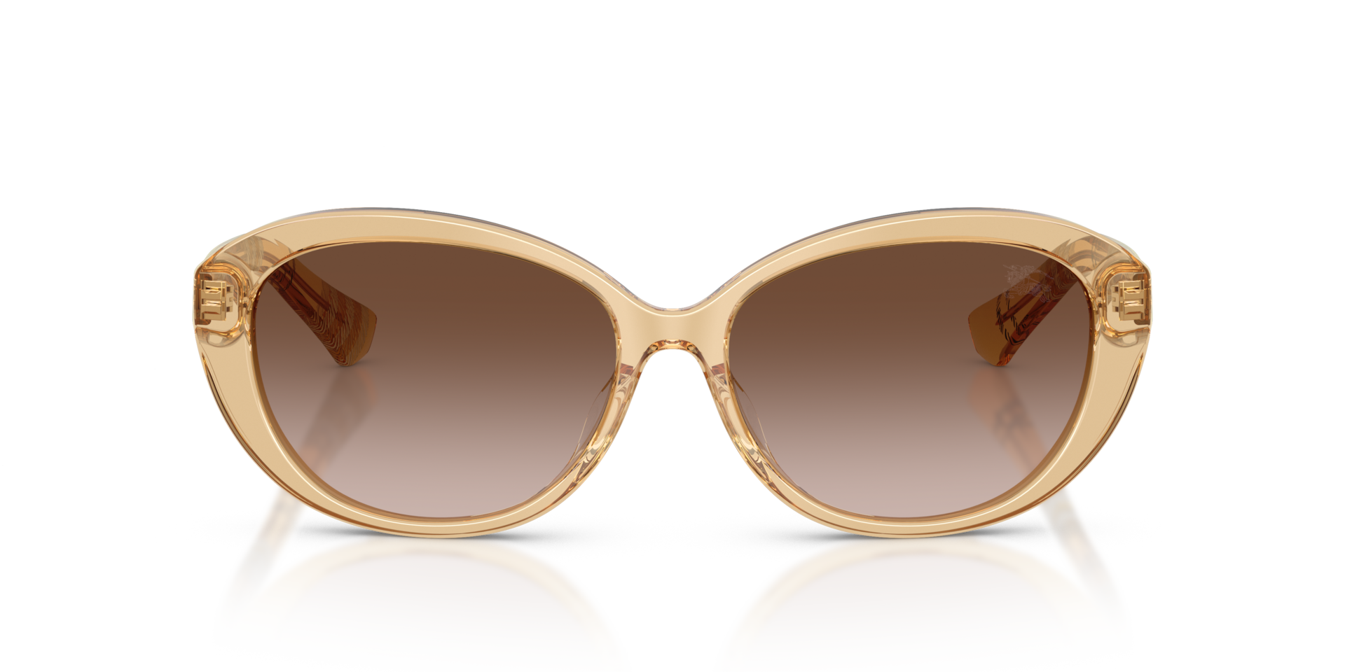 BURBERRY Woman Sunglasses BE4507D - Frame color: Yellow, Lens color: Brown Gradient