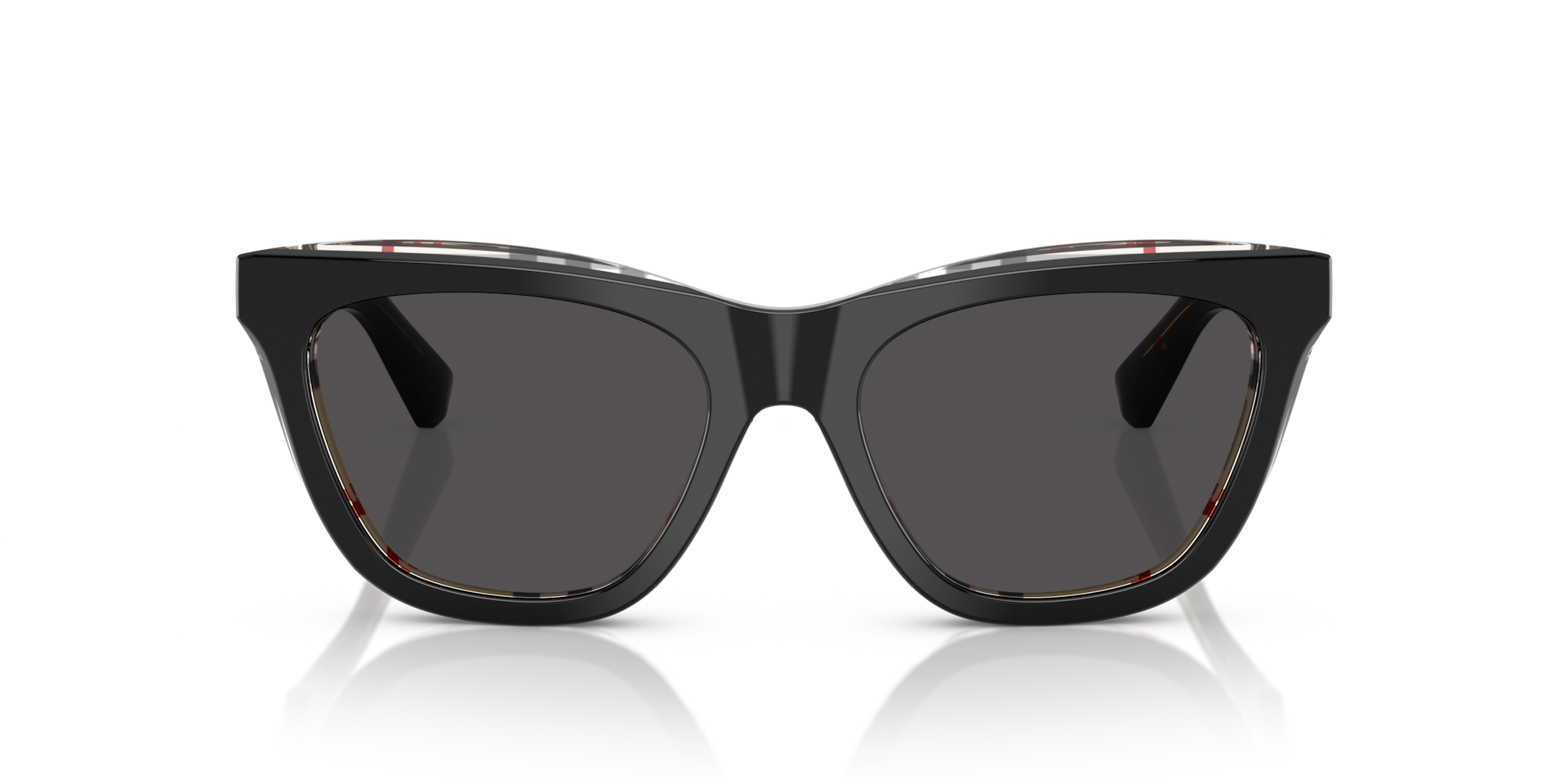 BURBERRY Woman Sunglasses BE4435 - Frame color: Top Black On Vintage Check, Lens color: Dark Grey