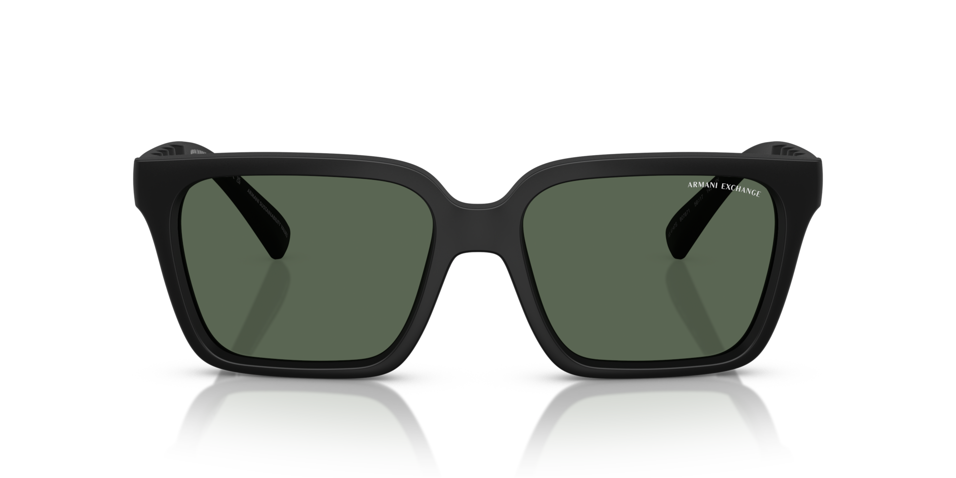 ARMANI EXCHANGE Man Sunglasses AX4147S  -  Frame color: Matte Black, Lens color: Dark Green