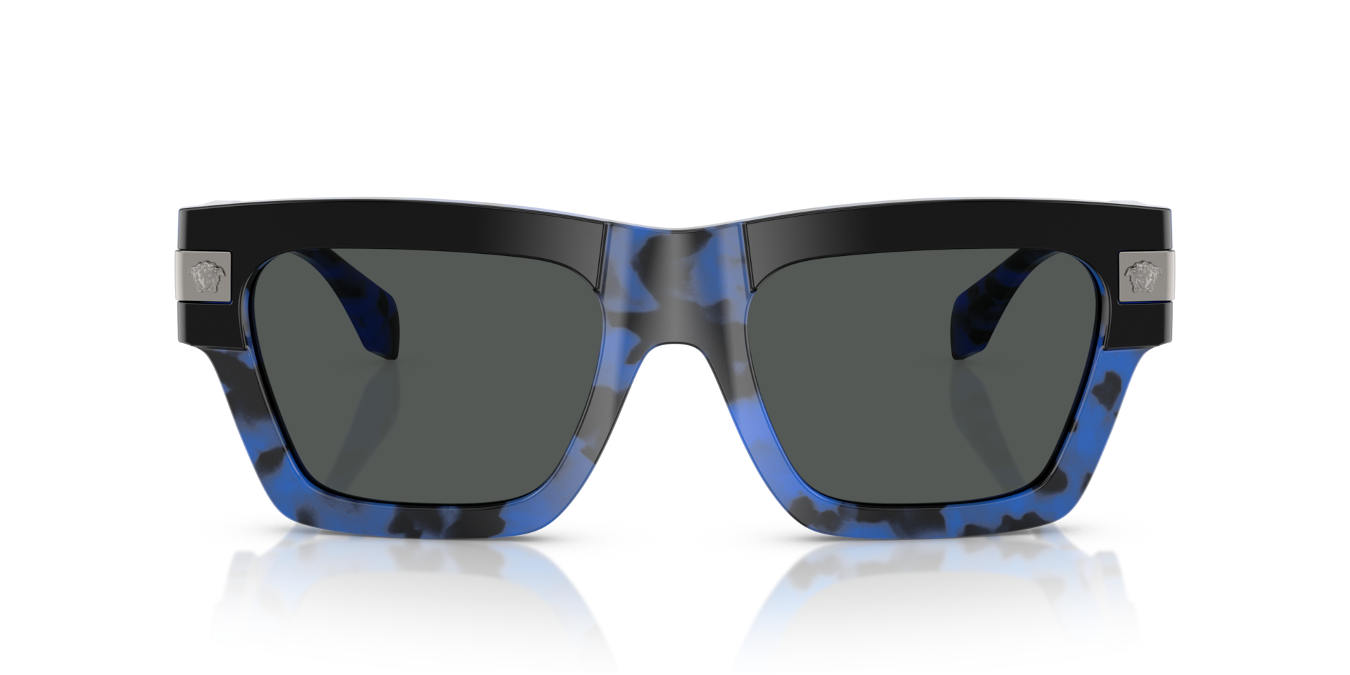 VERSACE Man Sunglasses VE4464  -  Frame color: Havana Blue, Lens color: Dark Grey
