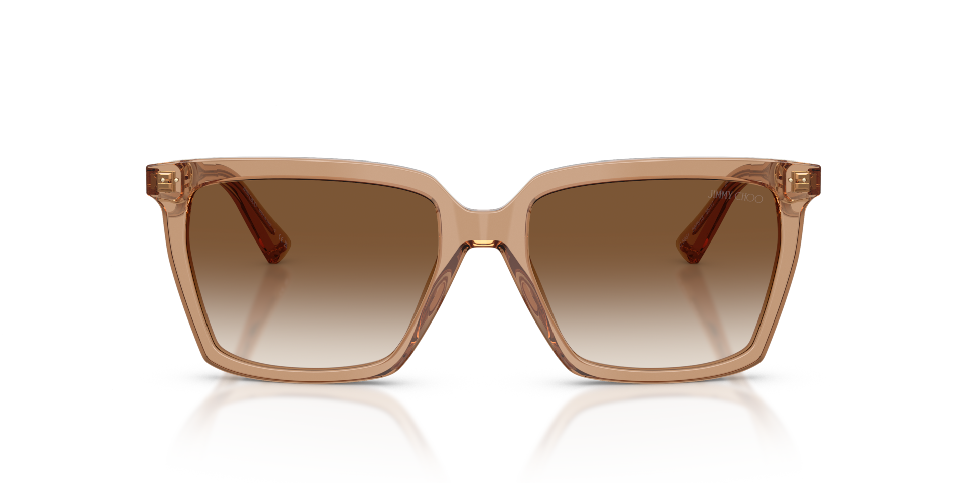 JIMMY CHOO Woman Sunglasses JC5051 - Frame color: Transparent Tan, Lens color: Gradient Brown