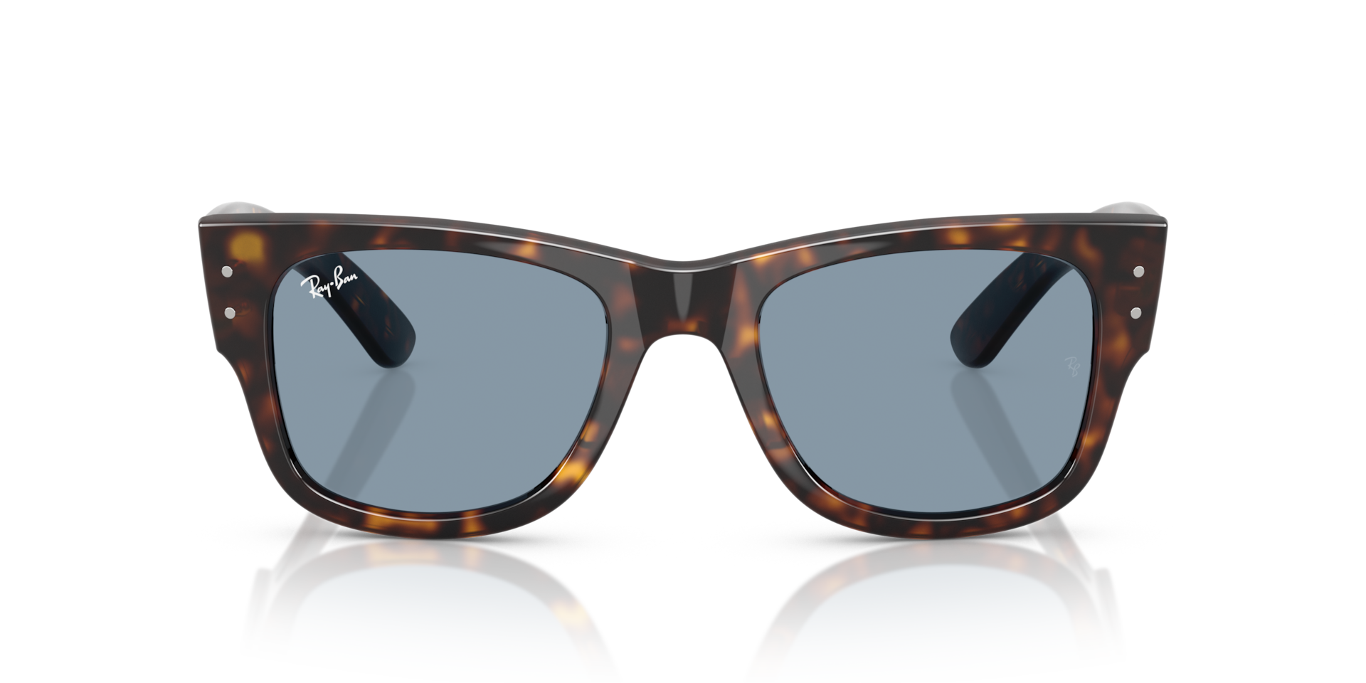 RAY-BAN Unisex Sunglasses Mega Wayfarer Summer Capsule - Frame color: Havana, Lens color: Blue