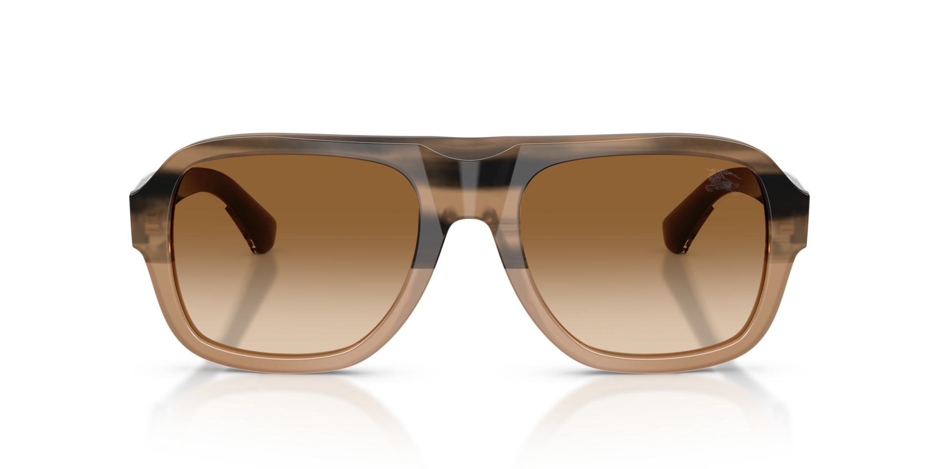 BURBERRY Man Sunglasses BE4478 - Frame color: Striped Beige, Lens color: Brown Gradient