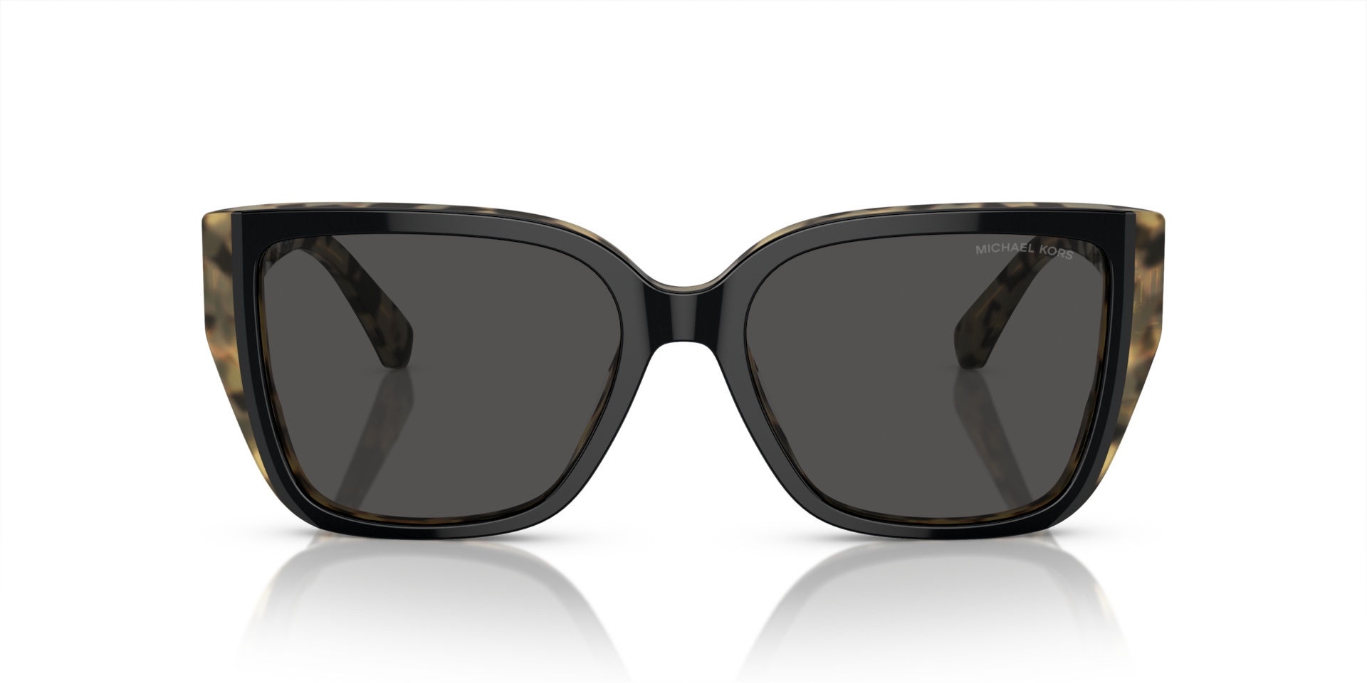 MICHAEL KORS Woman Sunglasses Acadia - Frame color: Bi-layer Black/Amber Tortoise, Lens color: Dark Grey Solid