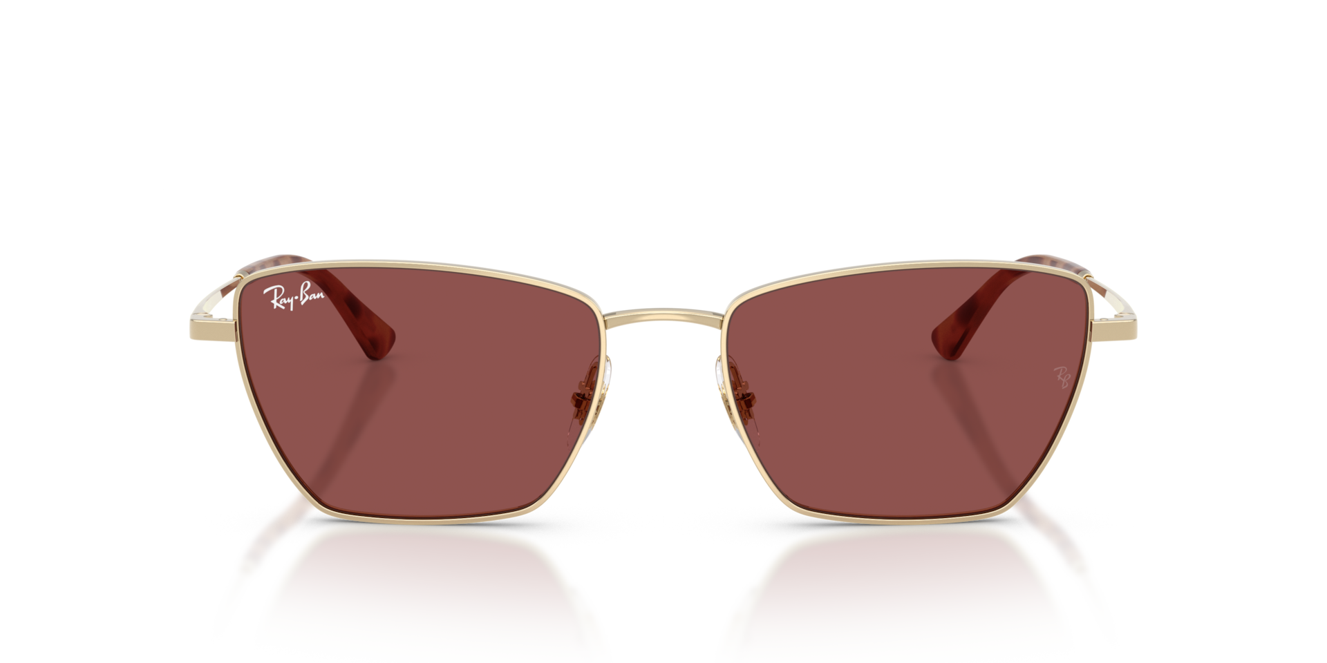 RAY-BAN Unisex Sunglasses Drea Bio-Based - Frame color: Pale Gold, Lens color: Dark Violet