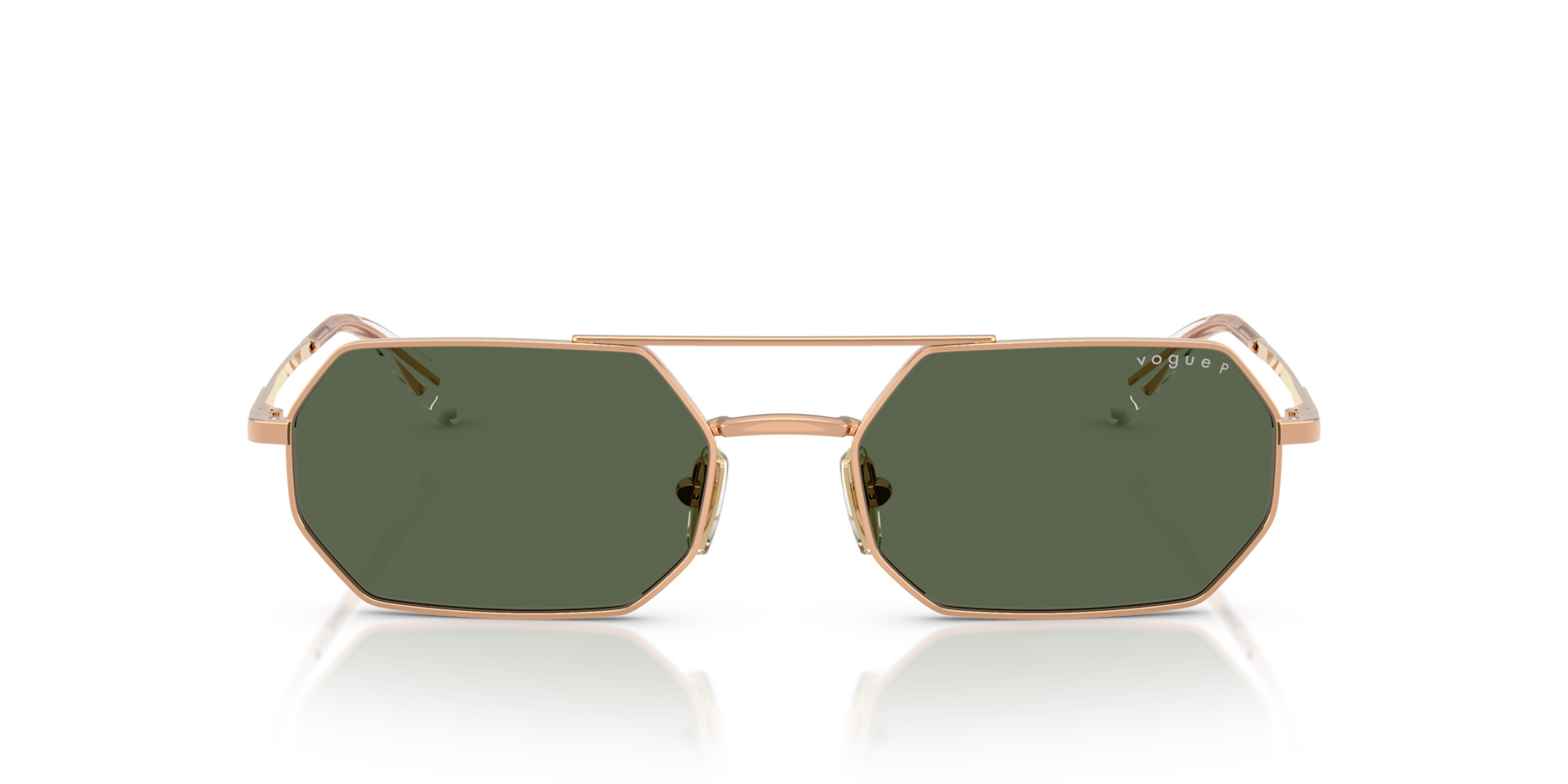 VOGUE EYEWEAR Woman Sunglasses VO4329S  -  Frame color: Rose Gold, Lens color: Dark Green Polarized