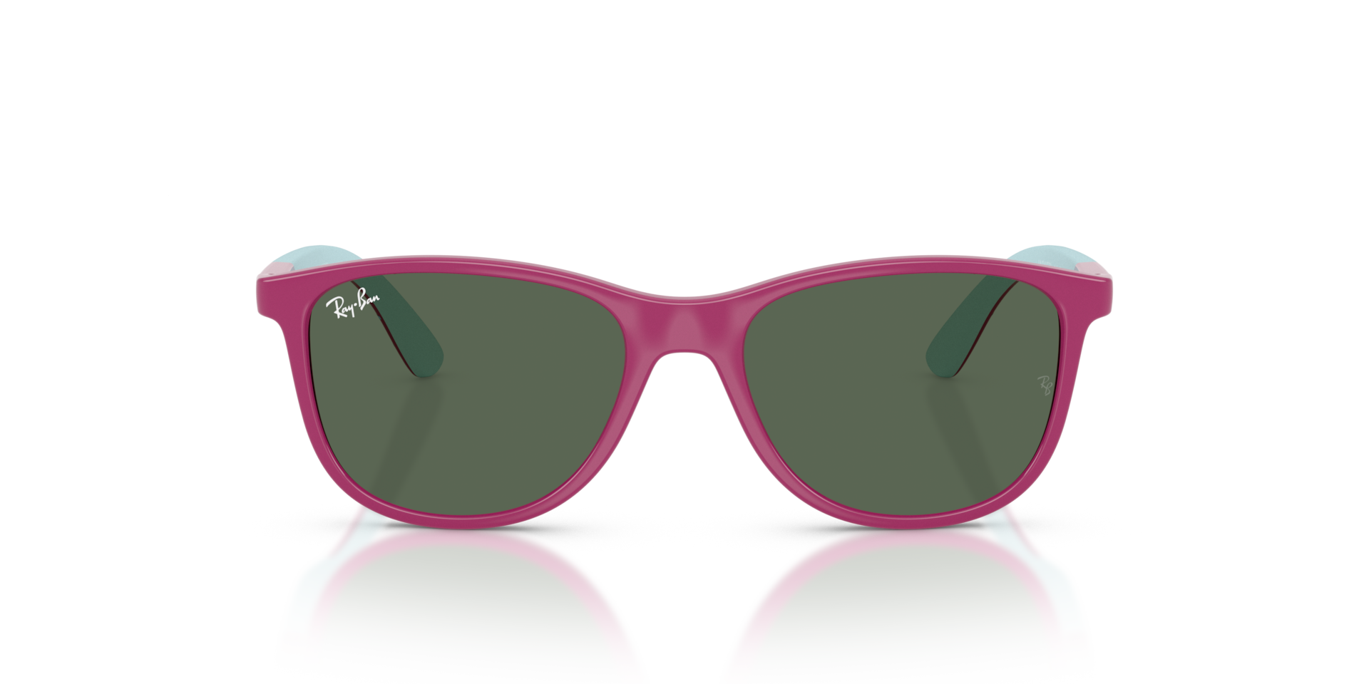 RAY-BAN Unisex Sunglasses Ray-Ban Disney - Lilo & Stitch Sun Kids - Frame color: Fucsia & Rubber Azzurre, Lens color: Dark Green