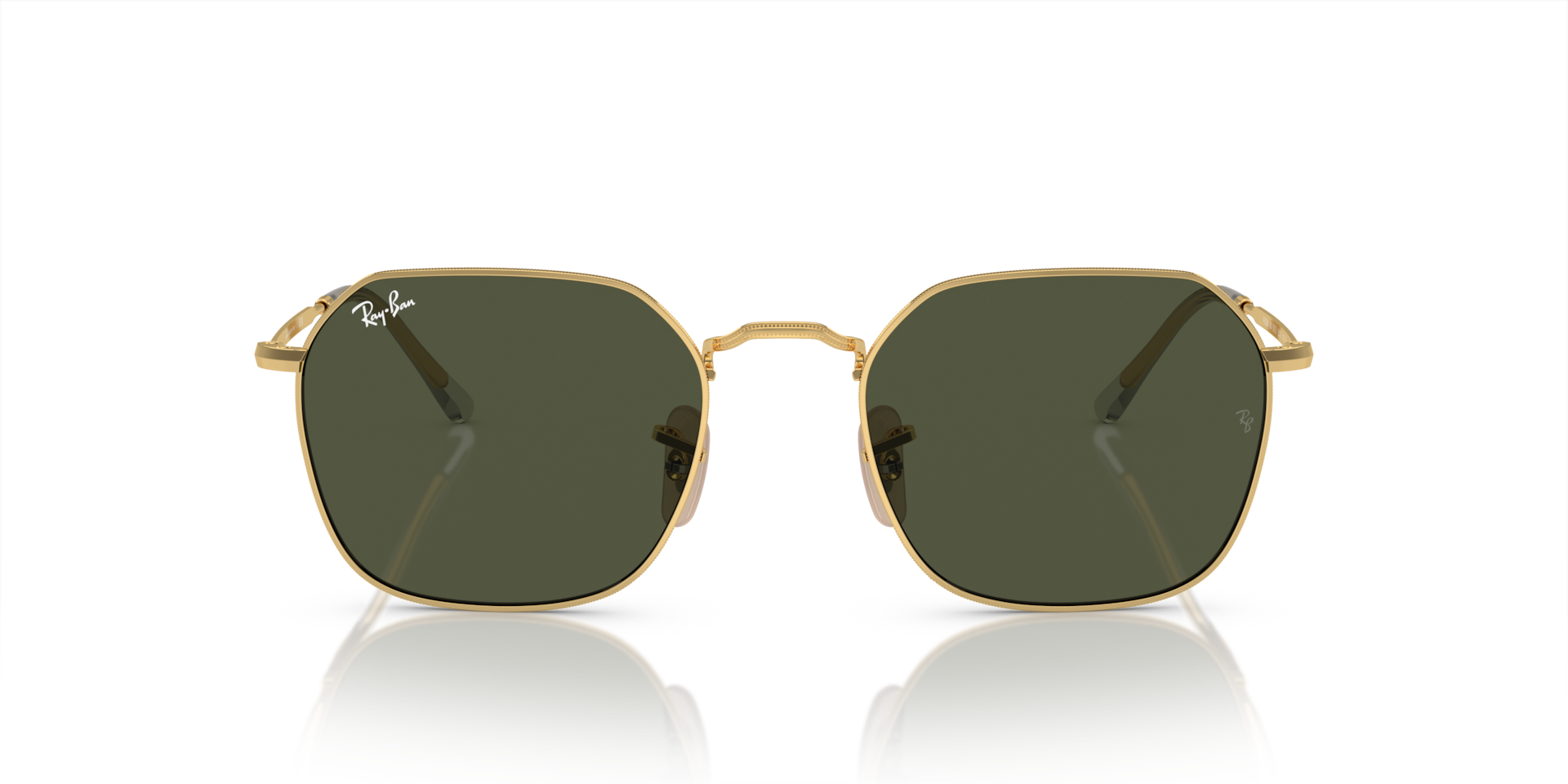 Ray-Ban Jim Sunglasses Arista Gold Frame Green Lenses 55-20
