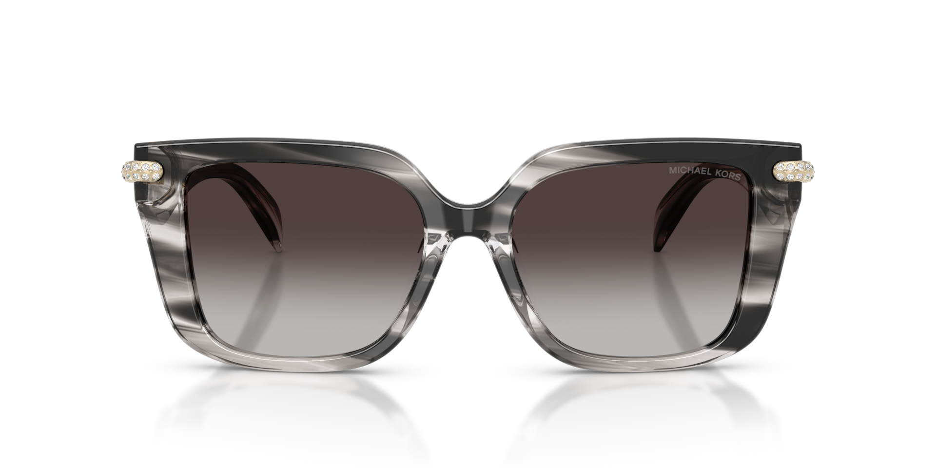 MICHAEL KORS Woman Sunglasses Santo Domingo  -  Frame color: Black Horn, Lens color: Grey