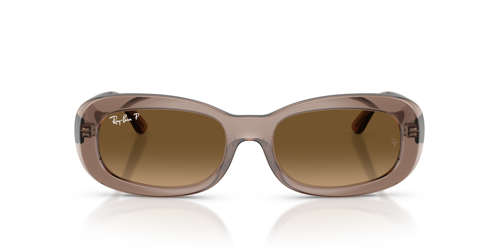 RAY-BAN Woman Sunglasses RB2221  -  Frame color: Transparent Beige, Lens color: Gradient Brown Polarized