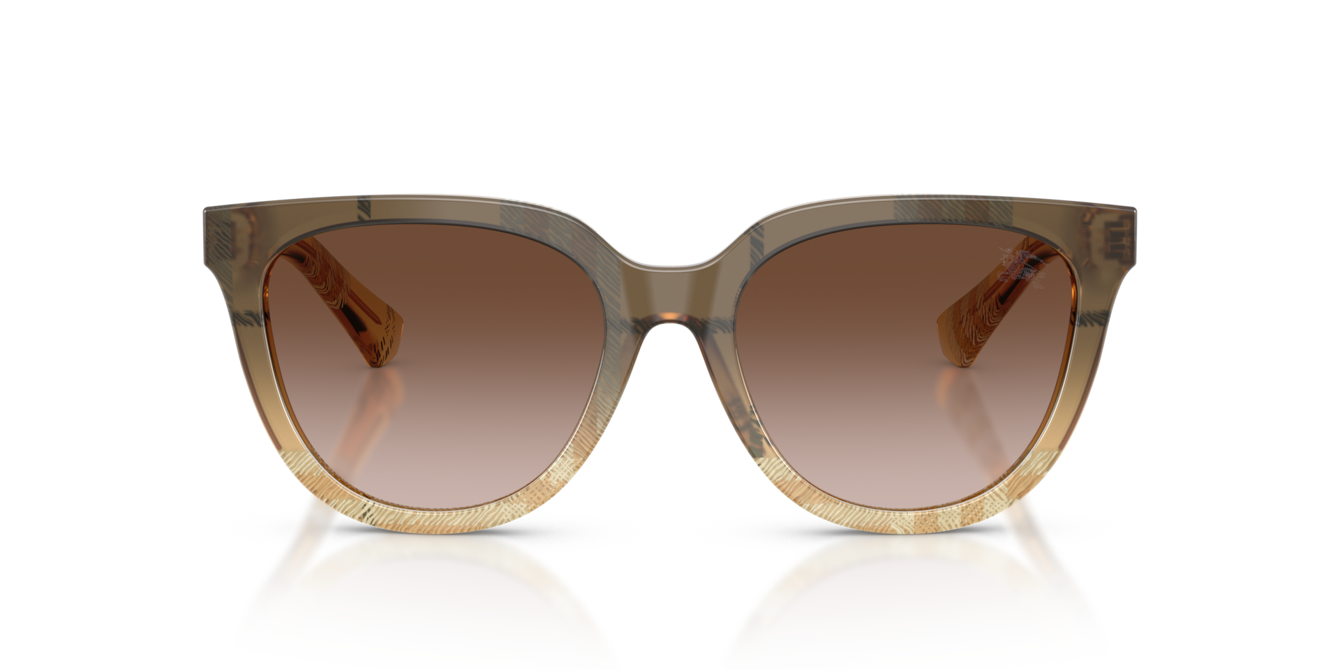 BURBERRY Woman Sunglasses BE4469  -  Frame color: Check Beige, Lens color: Brown Gradient