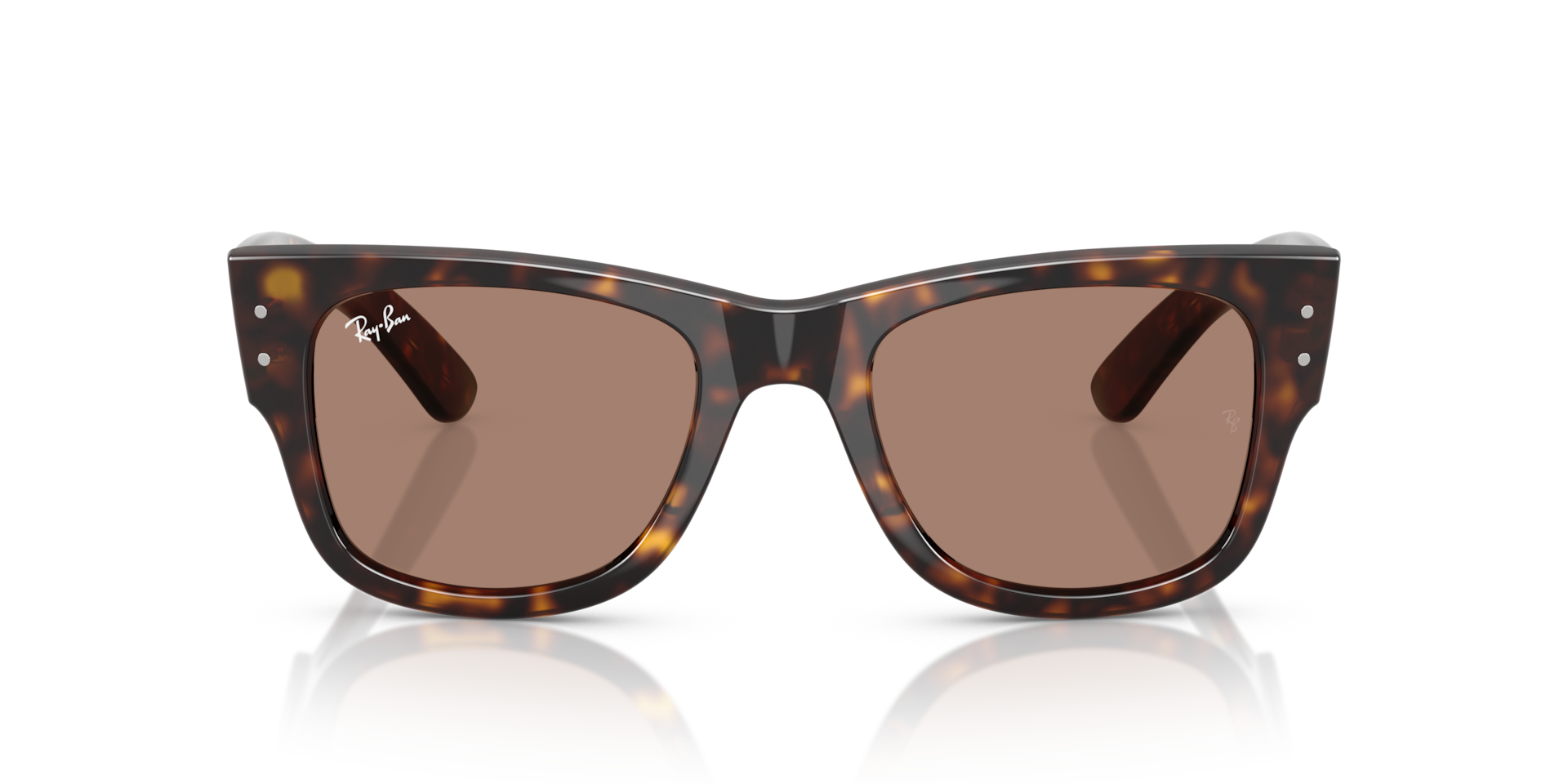 RAY-BAN Unisex Sunglasses Mega Wayfarer Summer Capsule - Frame color: Havana, Lens color: Light Violet