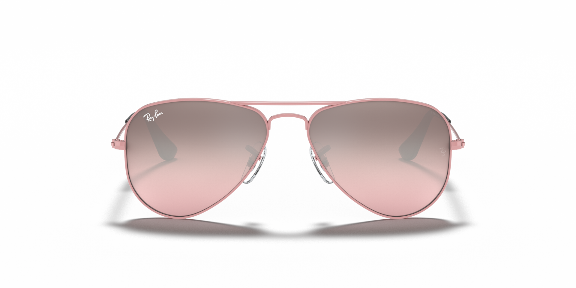 RAY-BAN Unisex Sunglasses Aviator Kids - Frame color: Pink, Lens color: Solid Color