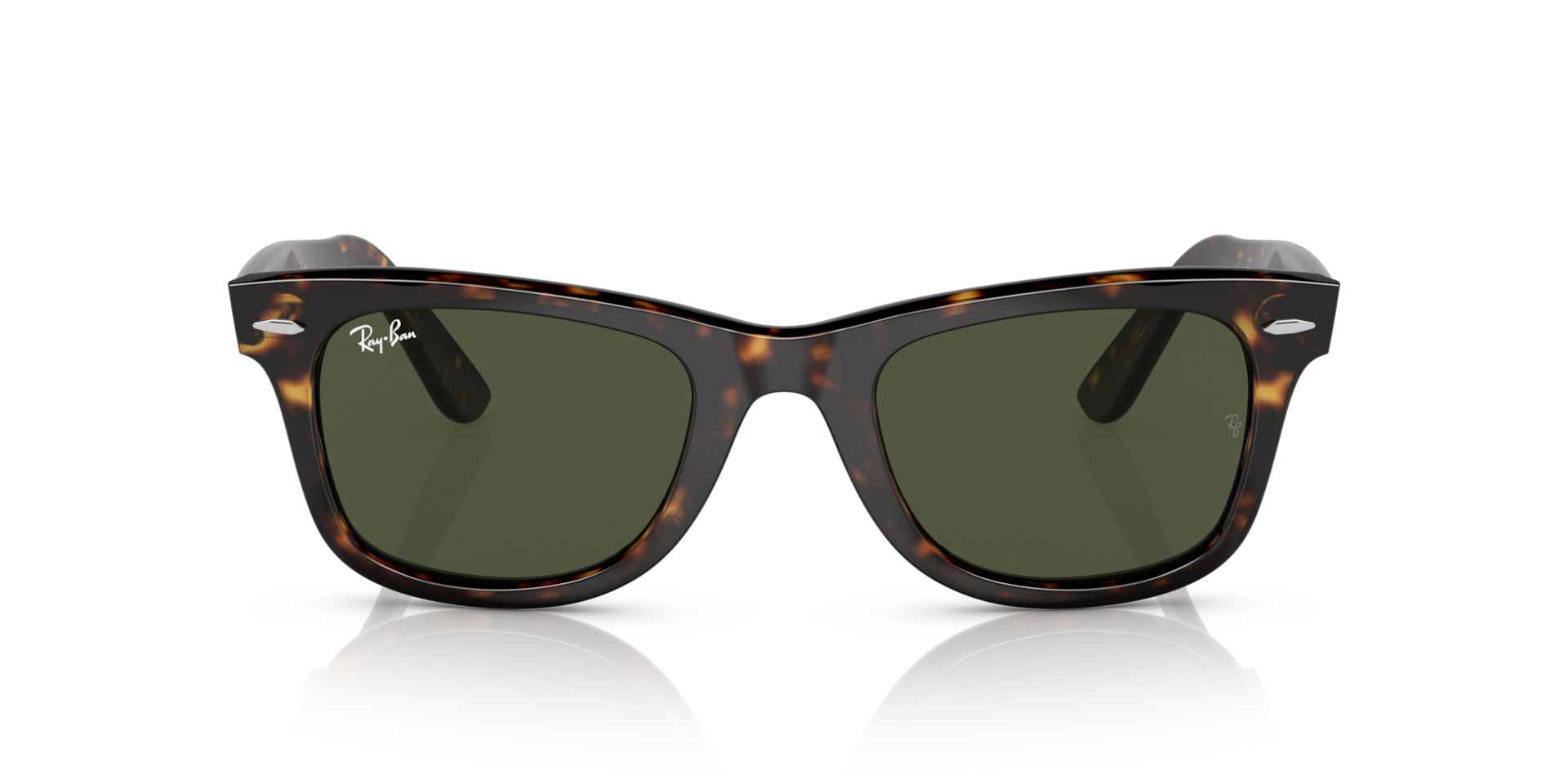 RAY-BAN Unisex Sunglasses Original Wayfarer Bio-Based  -  Frame color: Havana, Lens color: Green